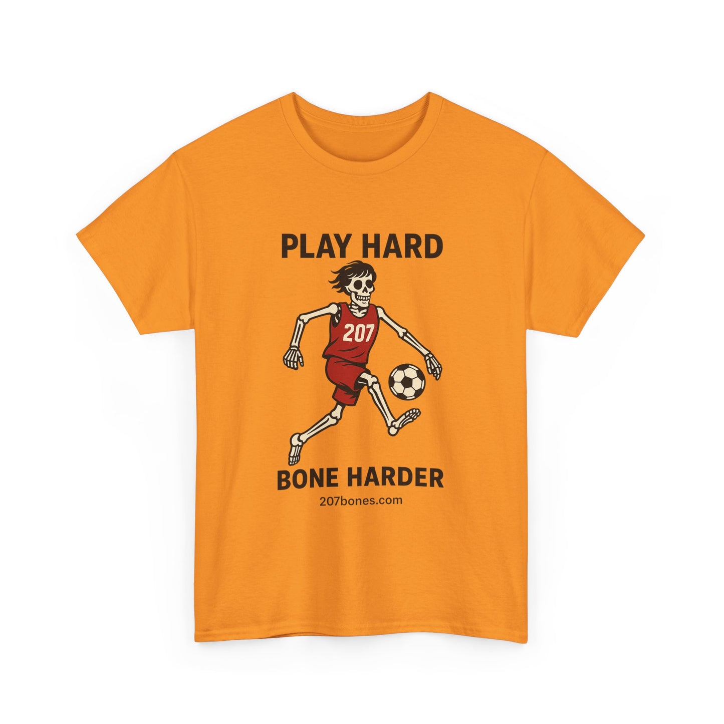 Play Hard Bone Harder Unisex Tee, Fun Sports T-Shirt, Casual Athletic Wear, Gift for Soccer Fans, Youth & Adult