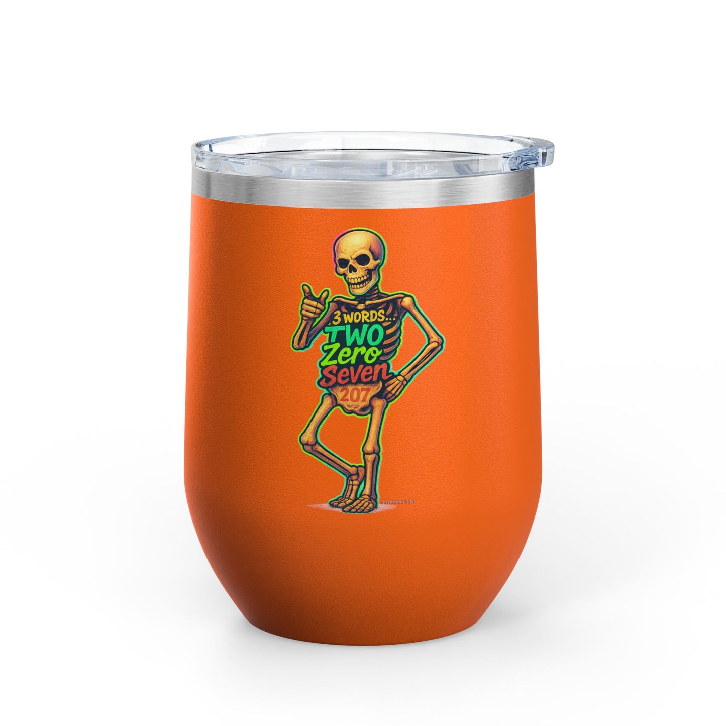 Halloween Skeleton Wine Tumbler, 12oz - Fun Gift for Spooky Celebrations, Unique Party Favor, Drinkware for Halloween Lovers, Cool Decor