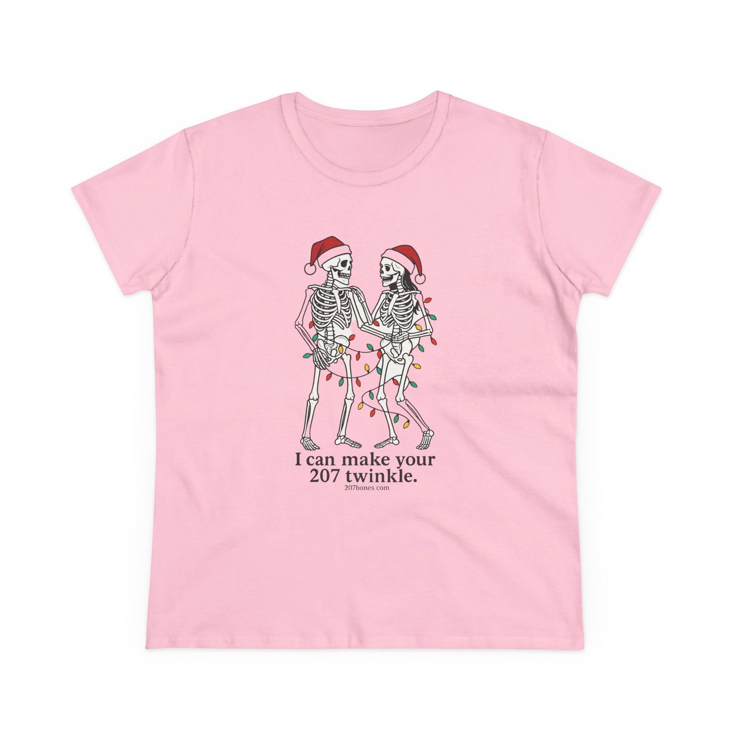 Cute Skeleton Christmas Tee, Funny Holiday Shirt, Gift for Halloween Lovers, Festive Everyday Wear, Unique Seasonal Apparel