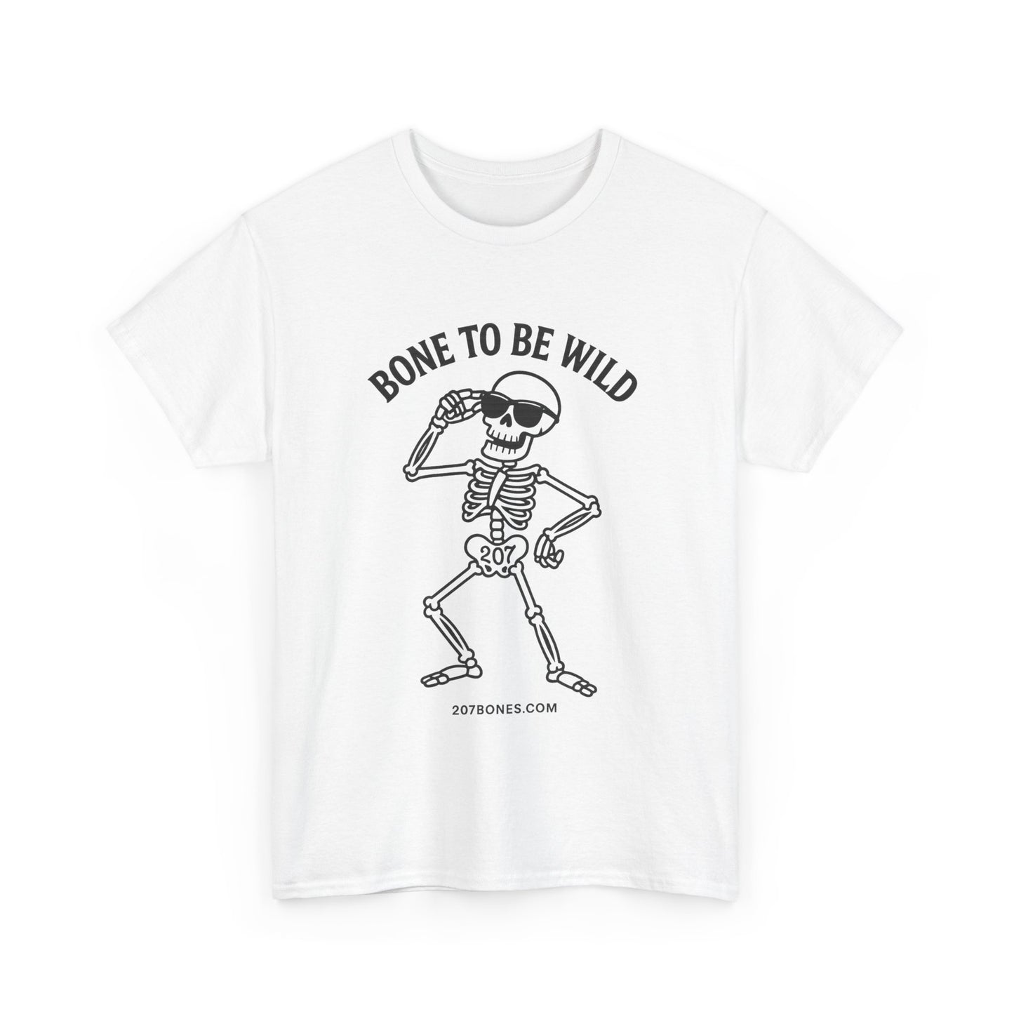 Bone to Be Wild Skeleton Tee, Unisex Cotton Shirt, Festival Wear, Halloween Shirt, Casual Summer Top
