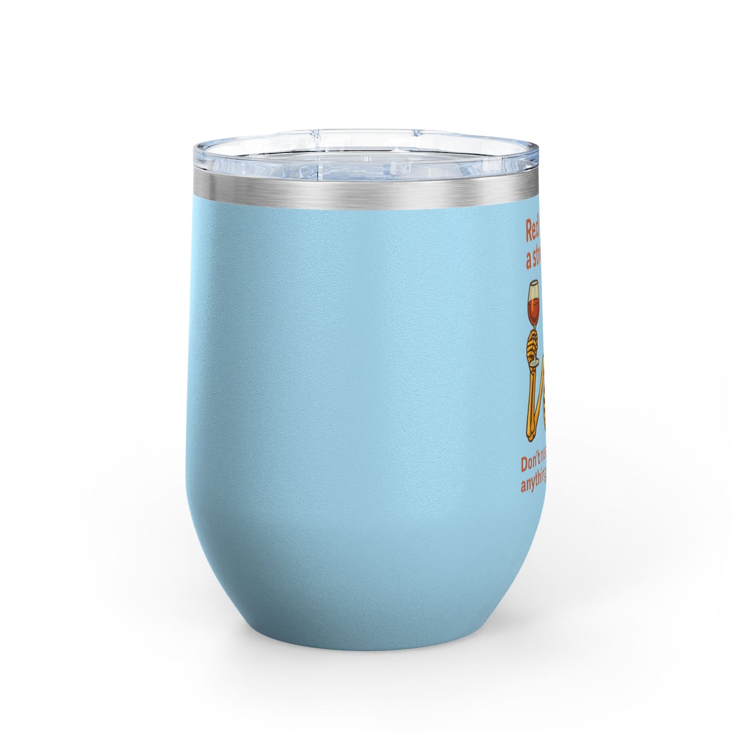 Whimsical Wine Tumbler, Fun Skeleton Design, Perfect for Parties, Gifts for Wine Lovers, Unique Drinkware for Celebrations