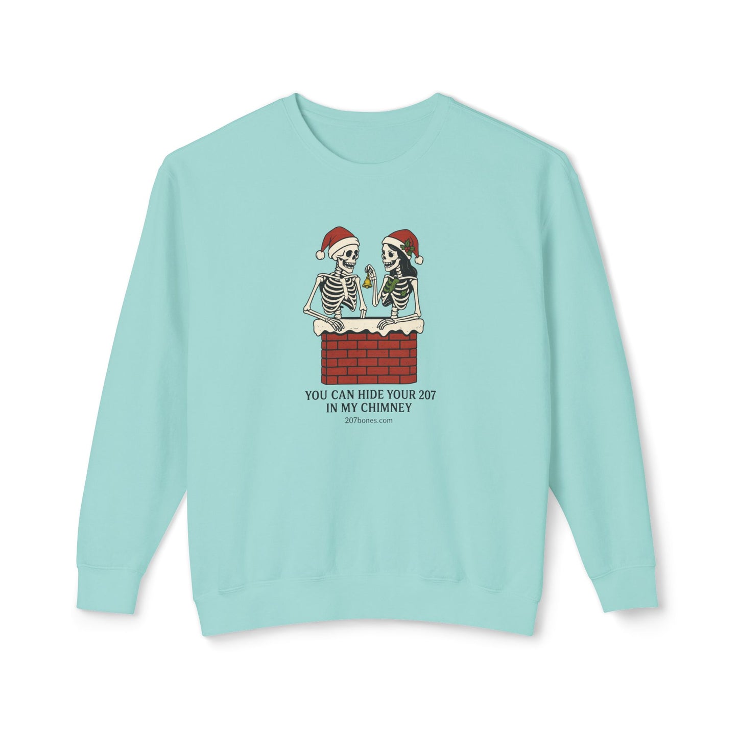 Fun Holiday Skeleton Sweatshirt, Unisex Crewneck, Christmas Humor, Cozy Gift for Friends, Halloween Vibe, Festive Apparel