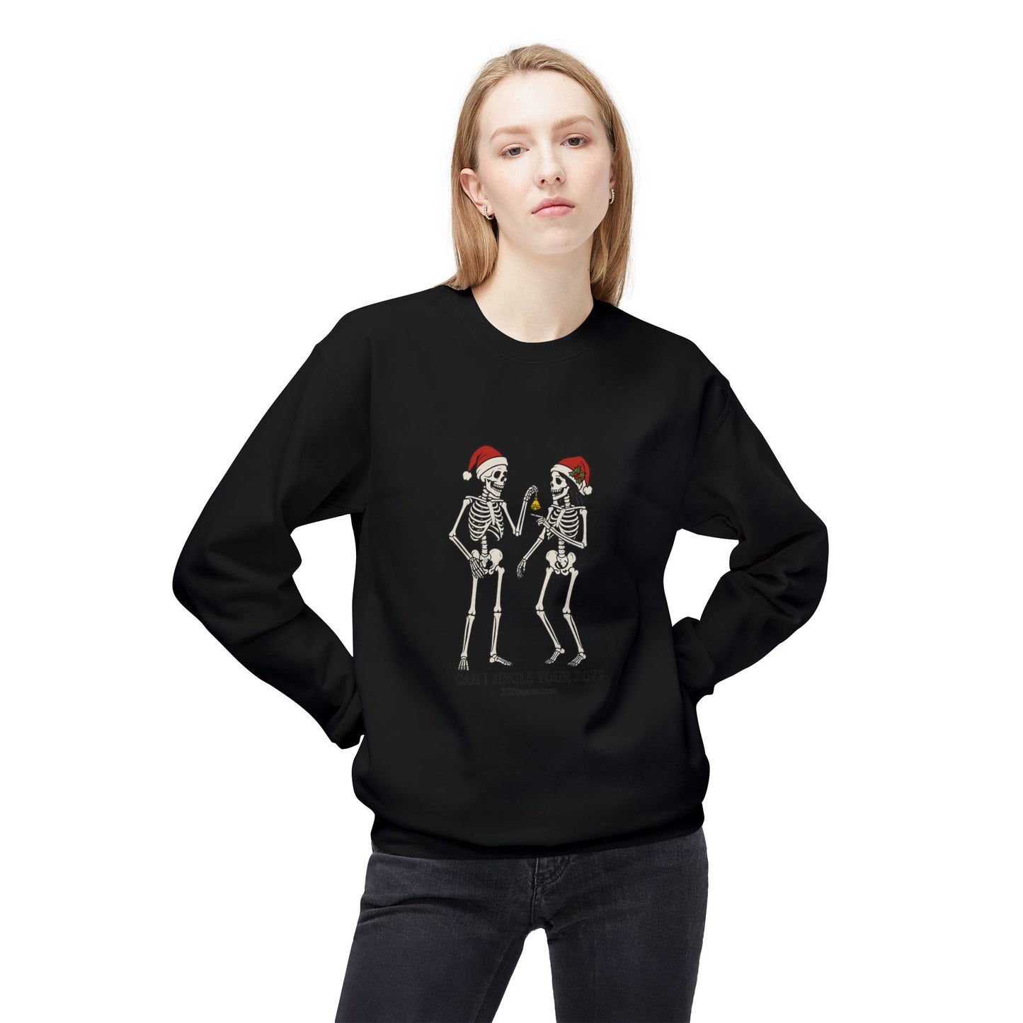 Skeletons Jingle Christmas Sweatshirt, Holiday Gift, Unisex Crewneck, Skeleton Christmas Jumper, Funny Xmas Sweatshirt