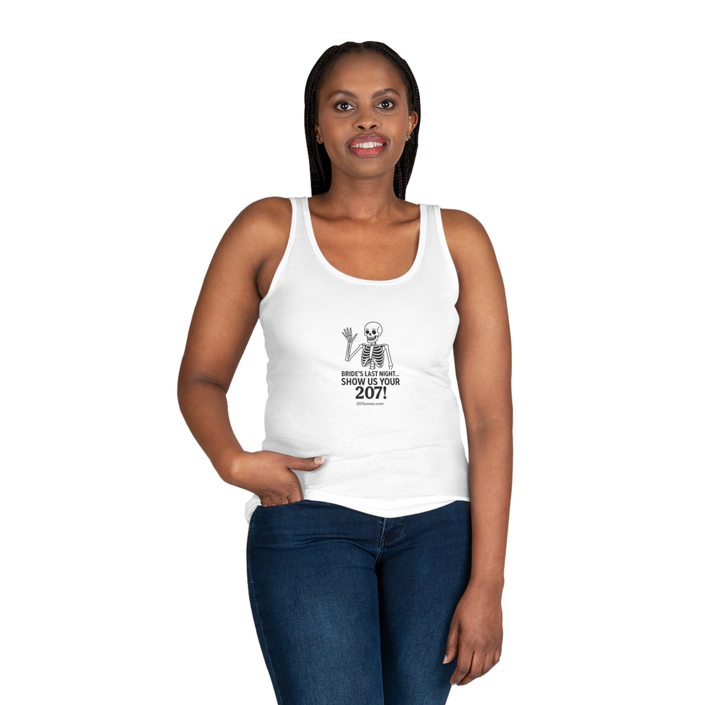 Women's Skeleton Graphic Tank Top, Fun Halloween Shirt, Cute Summer Tee, Party Apparel, Unique Gift Idea
