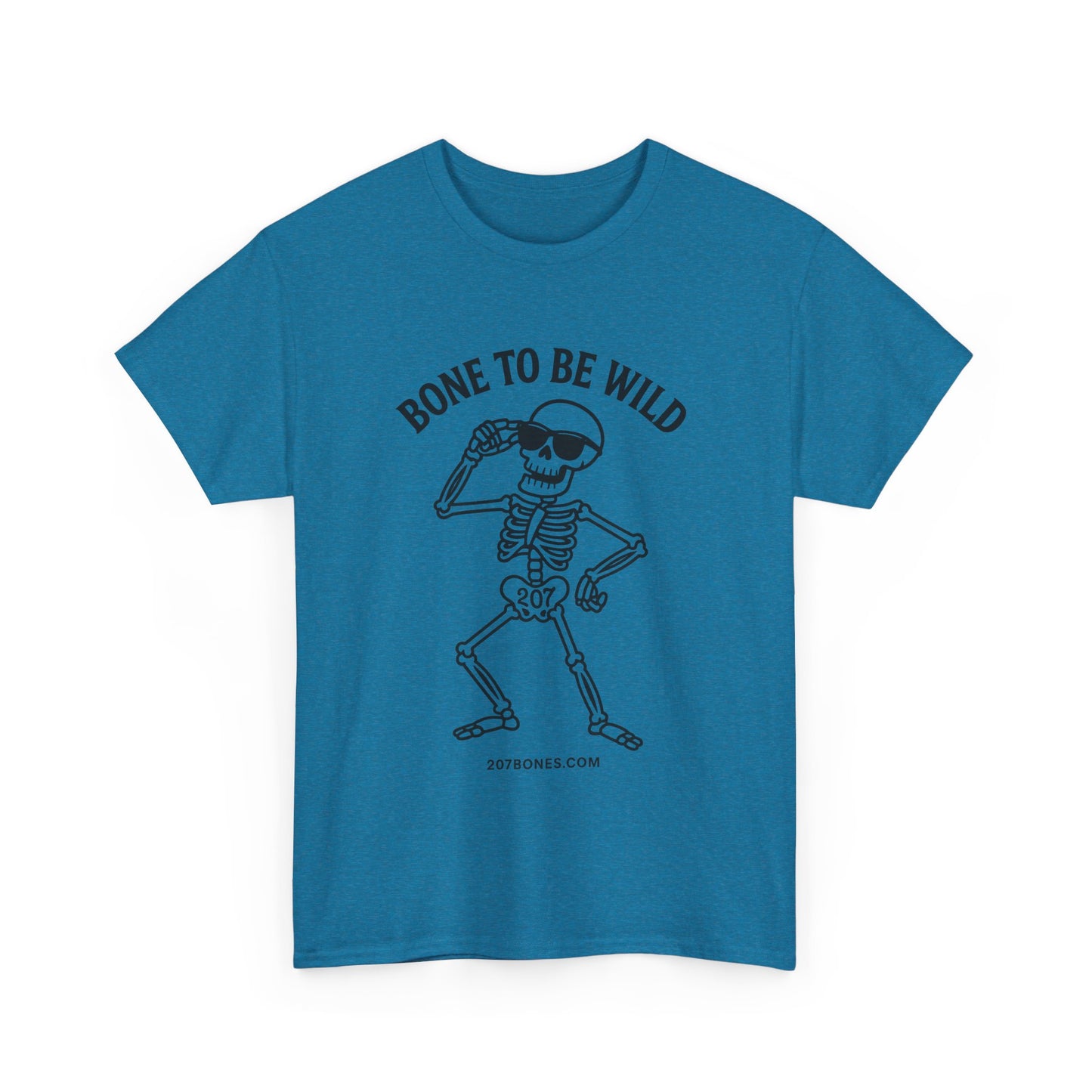 Bone to Be Wild Skeleton Tee, Unisex Cotton Shirt, Festival Wear, Halloween Shirt, Casual Summer Top