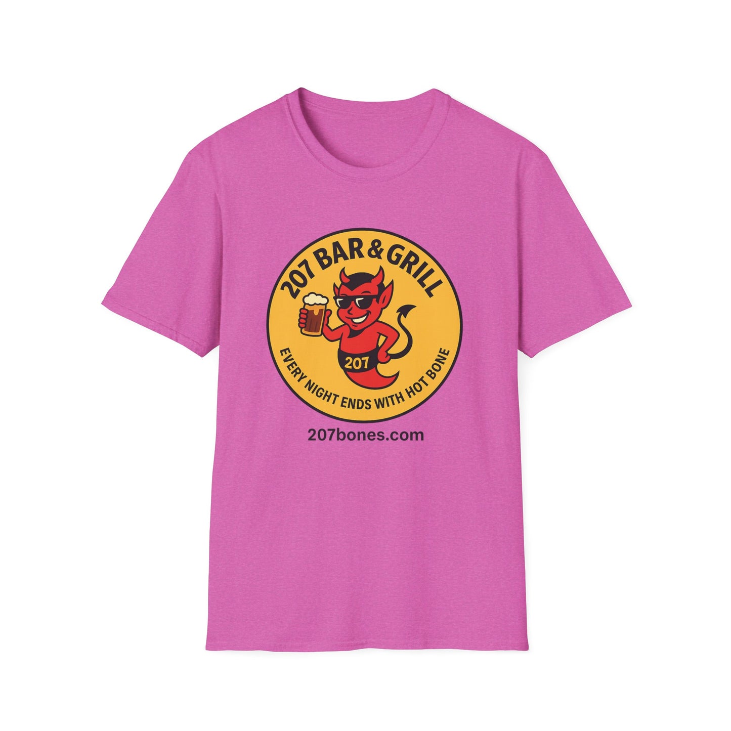207 Bar & Grill Unisex T-Shirt - Casual Wear, Bar Merchandise, Gift for Foodies, Party Shirt, Everyday Comfort