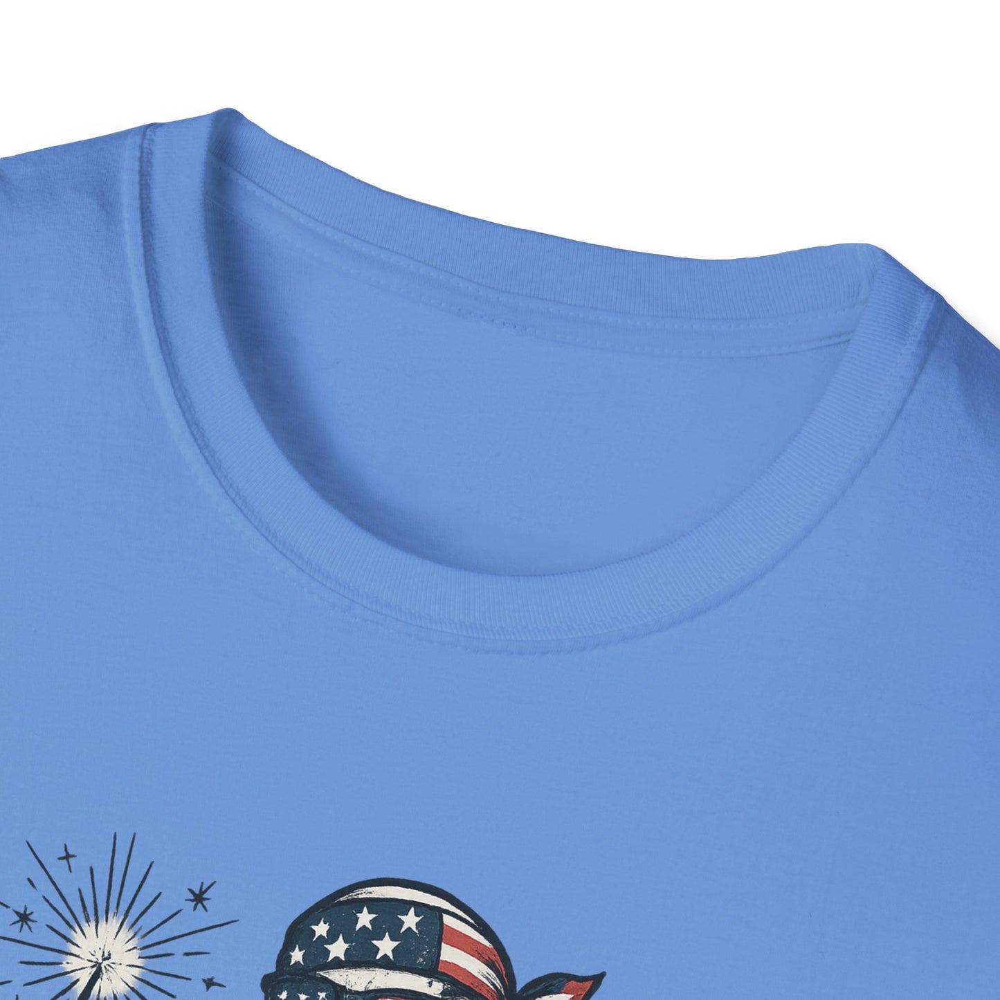 Patriotic Skeleton T-Shirt, Red White and Bone Shirt, Unisex Halloween Tee, Independence Day Gift, Fun Casual Apparel