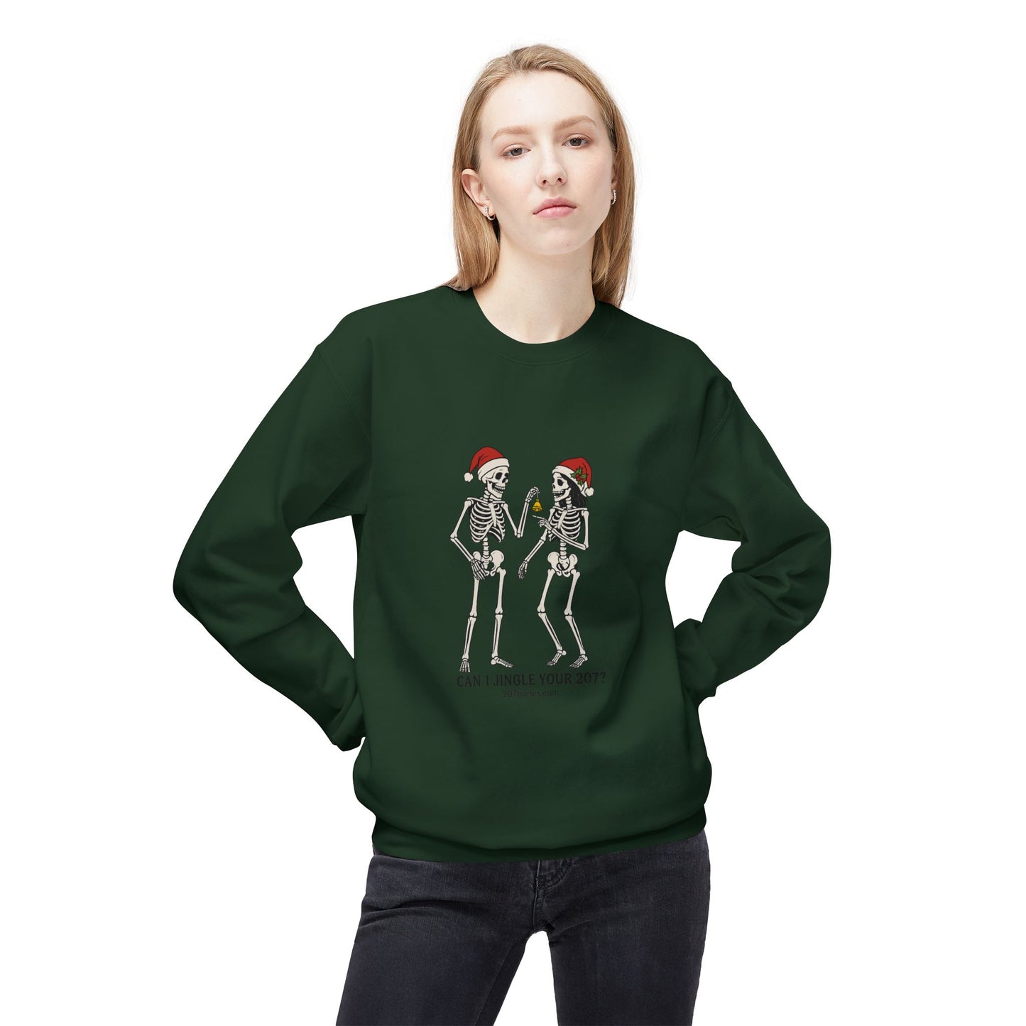 Skeletons Jingle Christmas Sweatshirt, Holiday Gift, Unisex Crewneck, Skeleton Christmas Jumper, Funny Xmas Sweatshirt