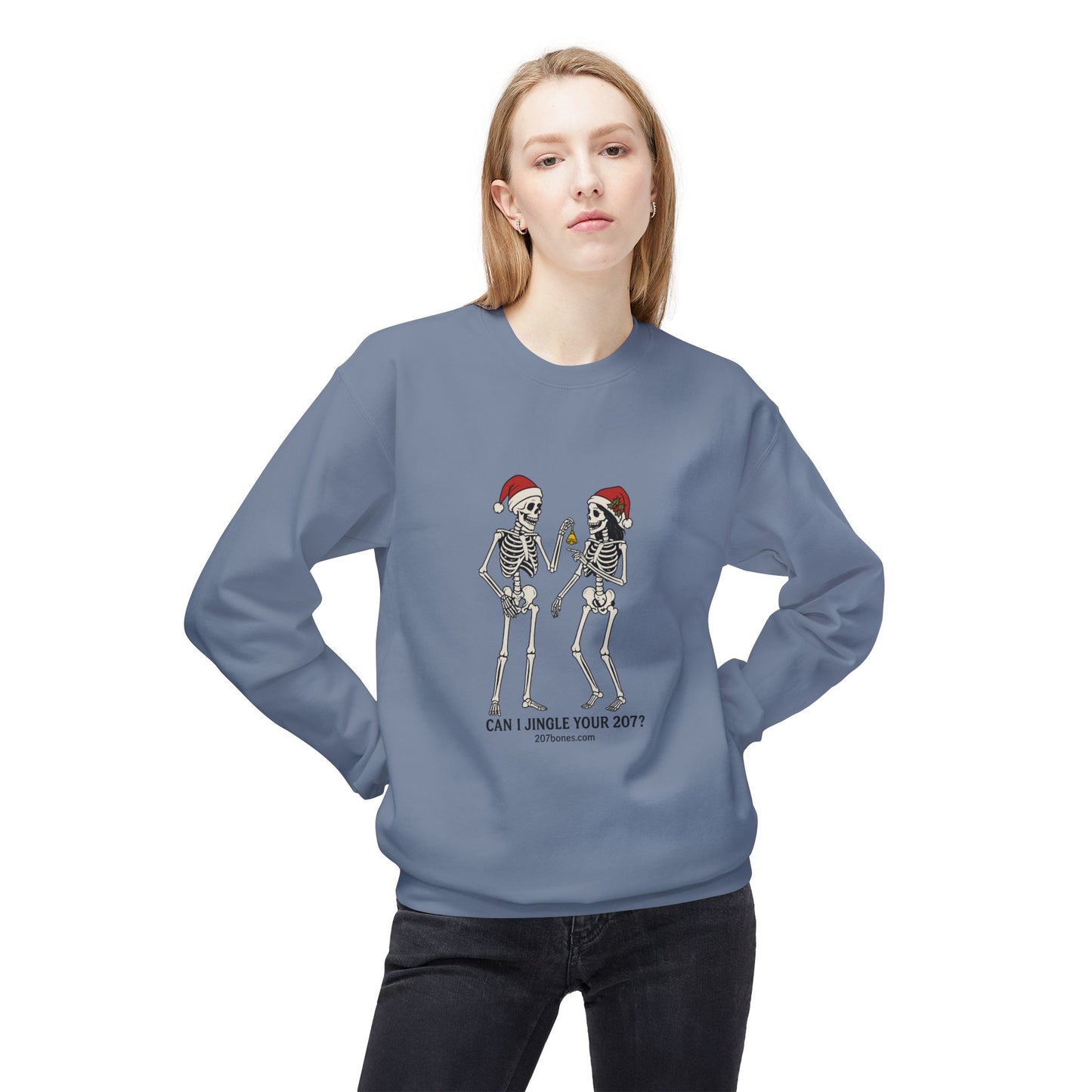 Skeletons Jingle Christmas Sweatshirt, Holiday Gift, Unisex Crewneck, Skeleton Christmas Jumper, Funny Xmas Sweatshirt