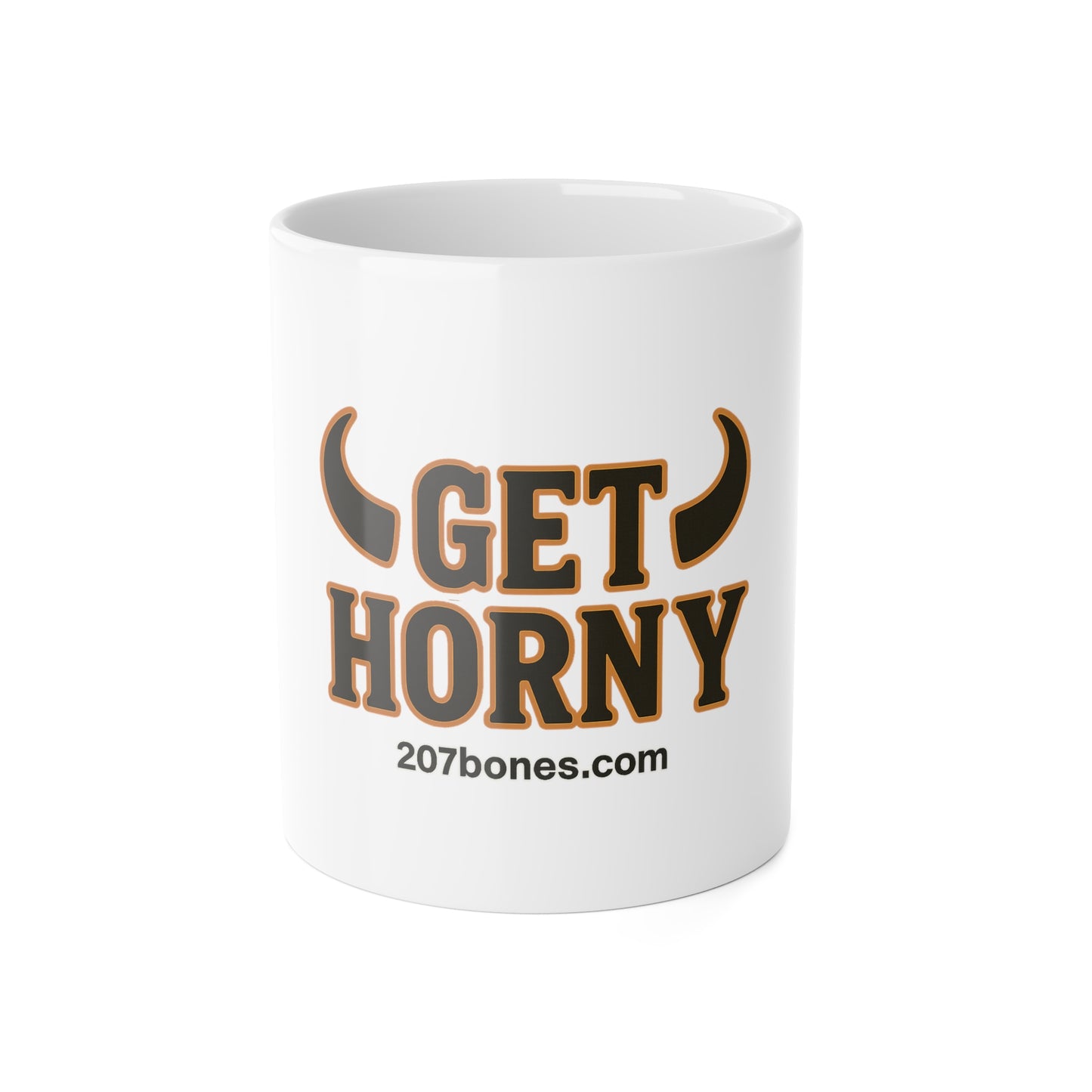 Get Horny Ceramic Mug, Funny Coffee Cup for Gift, Perfect for Birthdays, Parties, Get-togethers, Home & Office Use
