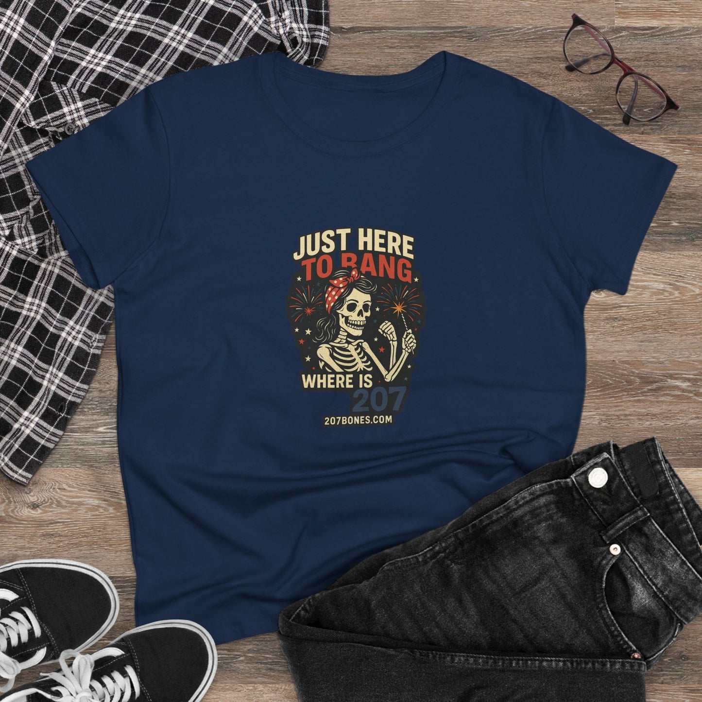 Casual Funny Graphic Tee - Just Here to Hang, Cute Gift for Friends, Halloween, Everyday Wear, Trendy Style, Comfortable Cotton Shirt