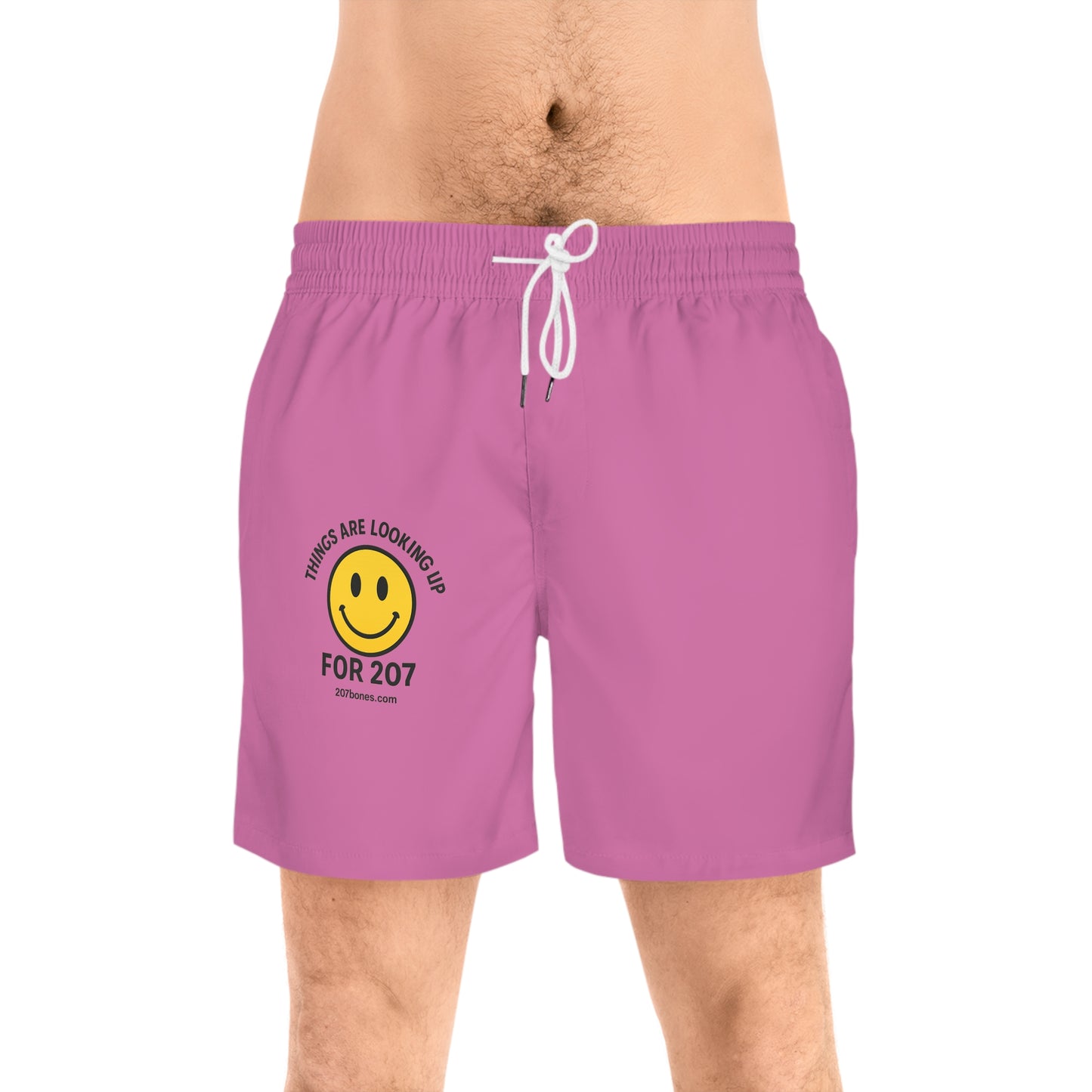 Men's Swim Shorts with Positive Vibes - Pool Party Ready, Beachwear, Vacation Essentials, Summer Fun, Gift for Him