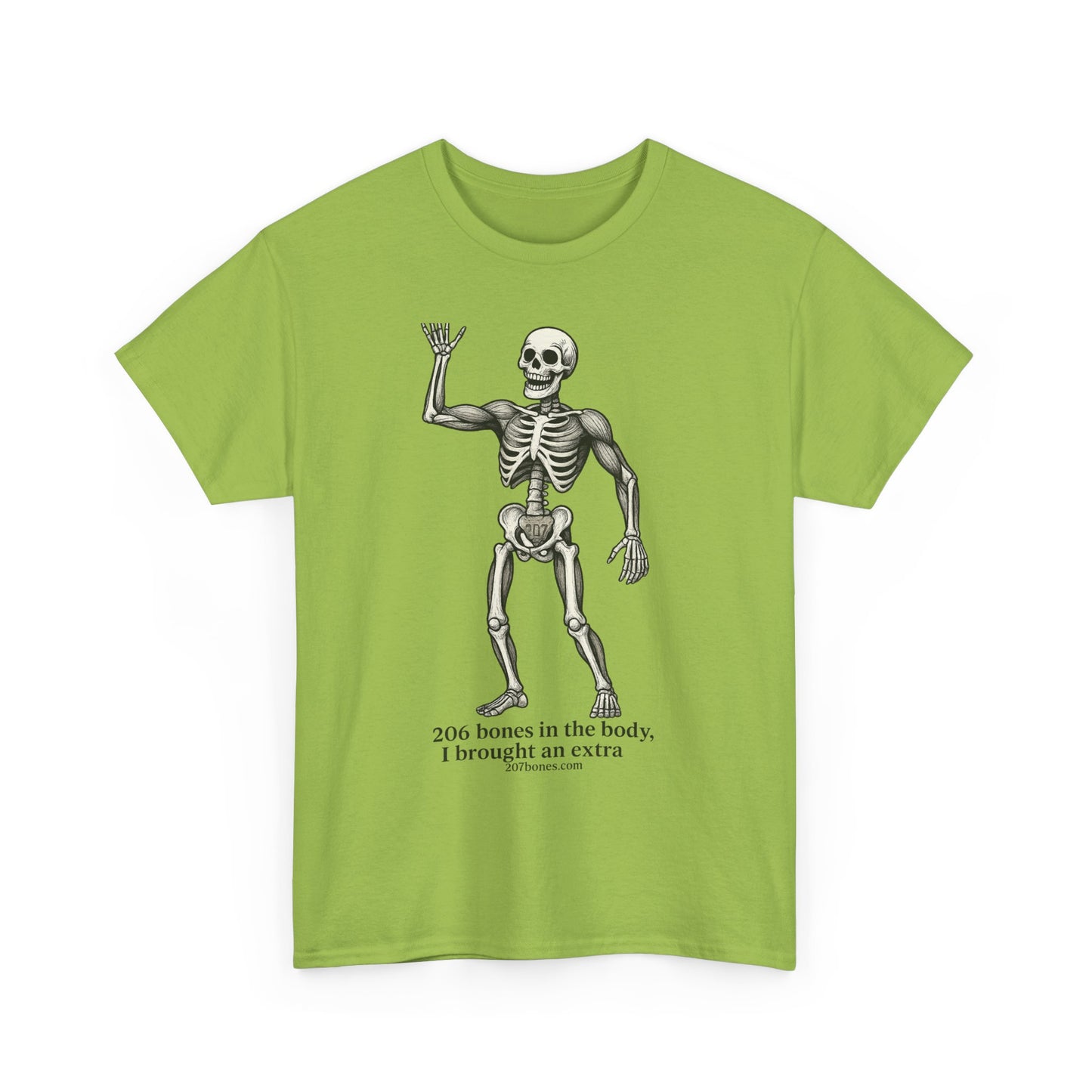 Funny Skeleton Tee for Halloween, Unisex Heavy Cotton Tee, Humor T-Shirt, Perfect for Parties and Costumes, Quotes Shirt, Gift Idea