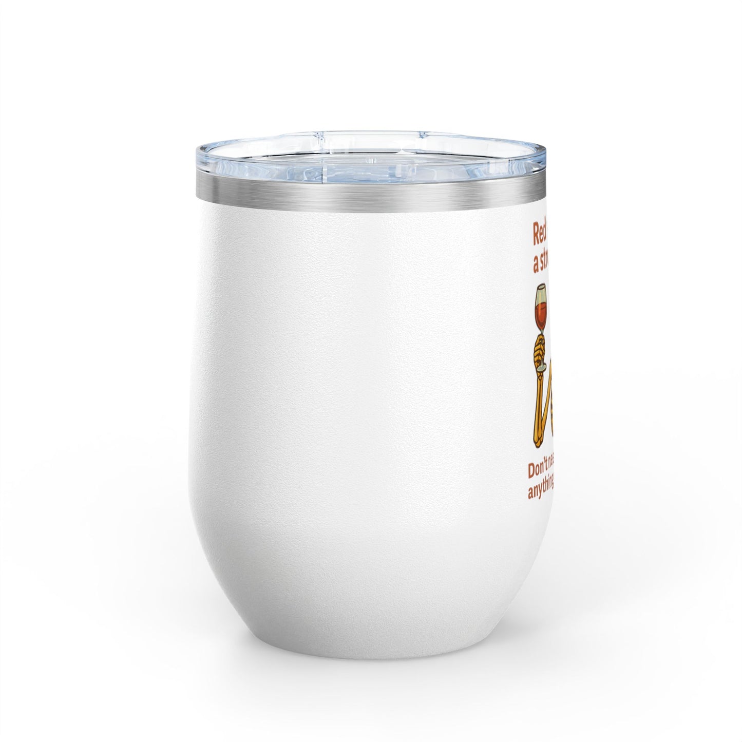 Whimsical Wine Tumbler, Fun Skeleton Design, Perfect for Parties, Gifts for Wine Lovers, Unique Drinkware for Celebrations