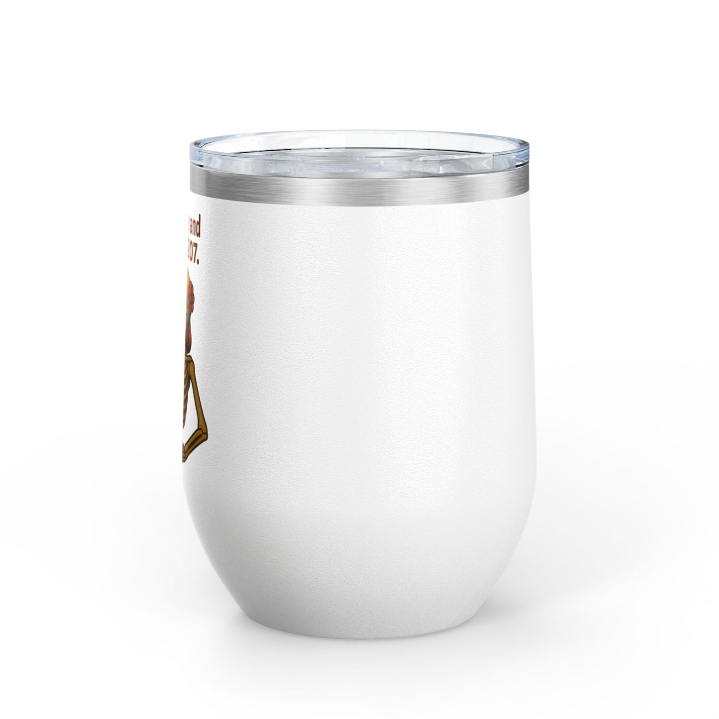 Whimsical Wine Tumbler, Fun Skeleton Design, Perfect for Parties, Gifts for Wine Lovers, Unique Drinkware for Celebrations