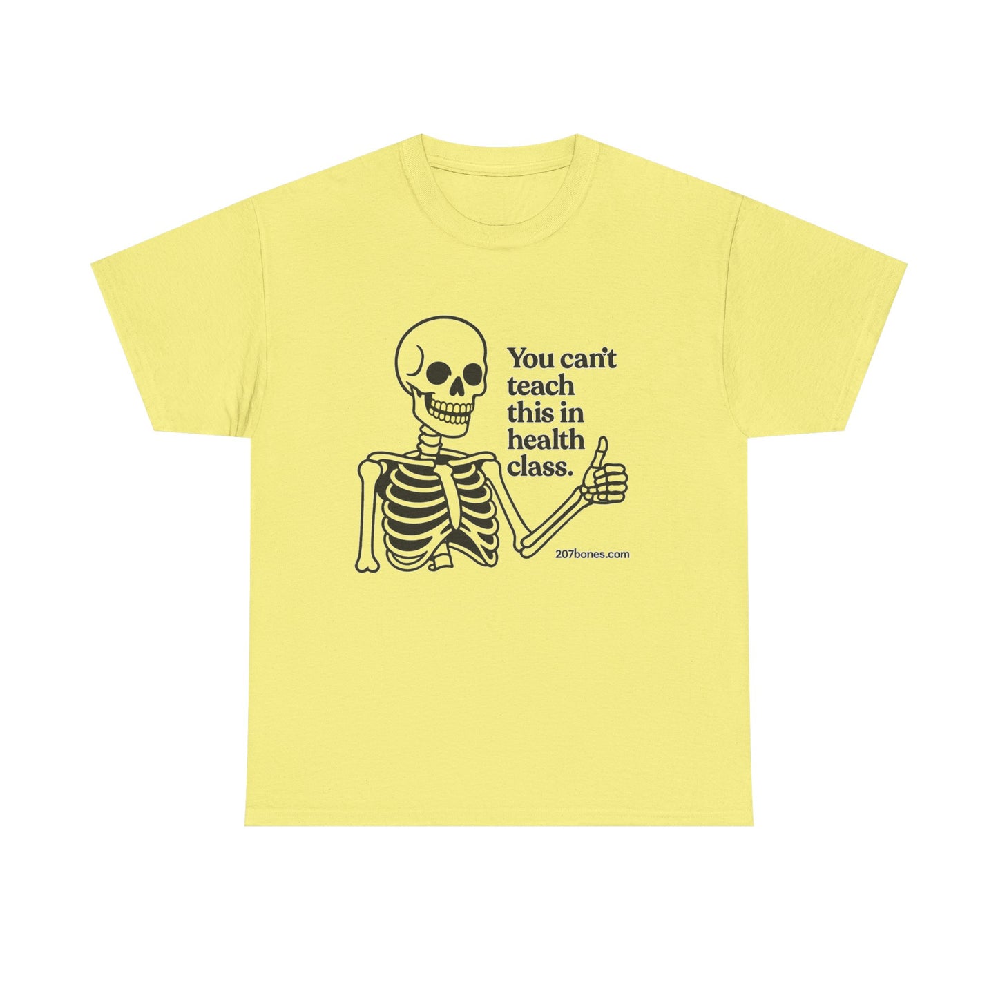 Funny Skeleton Health Class Tee, Unisex Humor Shirt, Halloween Costume, Teacher Gift, Quirky Everyday Wear, Medical Student Apparel