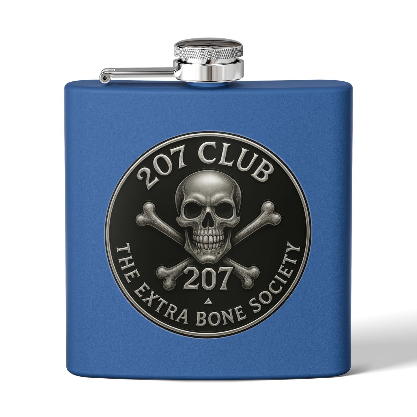 Skull and Crossbones Flask, 207 Club Gift, Party Accessory, Adventure Travel, Groomsmen Gift, Unique Collectible