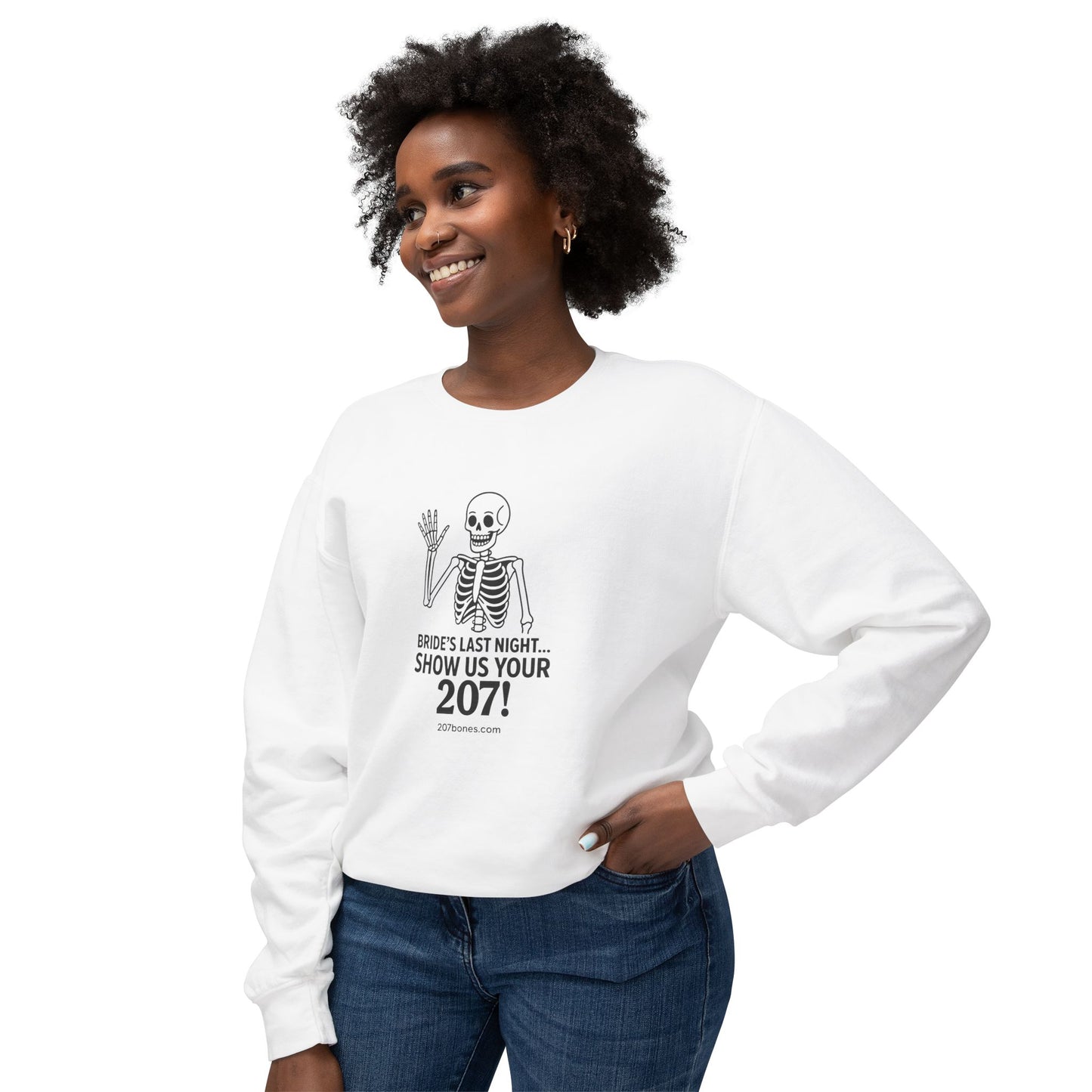 Skeleton Bride Crewneck Sweatshirt, Bachelorette Party Gift, Halloween, Funny Sweatshirt, Bride's Last Night
