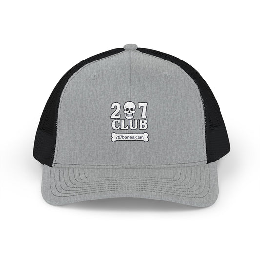 Skull Club Snapback Cap, Trendy Trucker Hat, Outdoor Adventure Gear, Casual Streetwear, Gothic Style Accessory