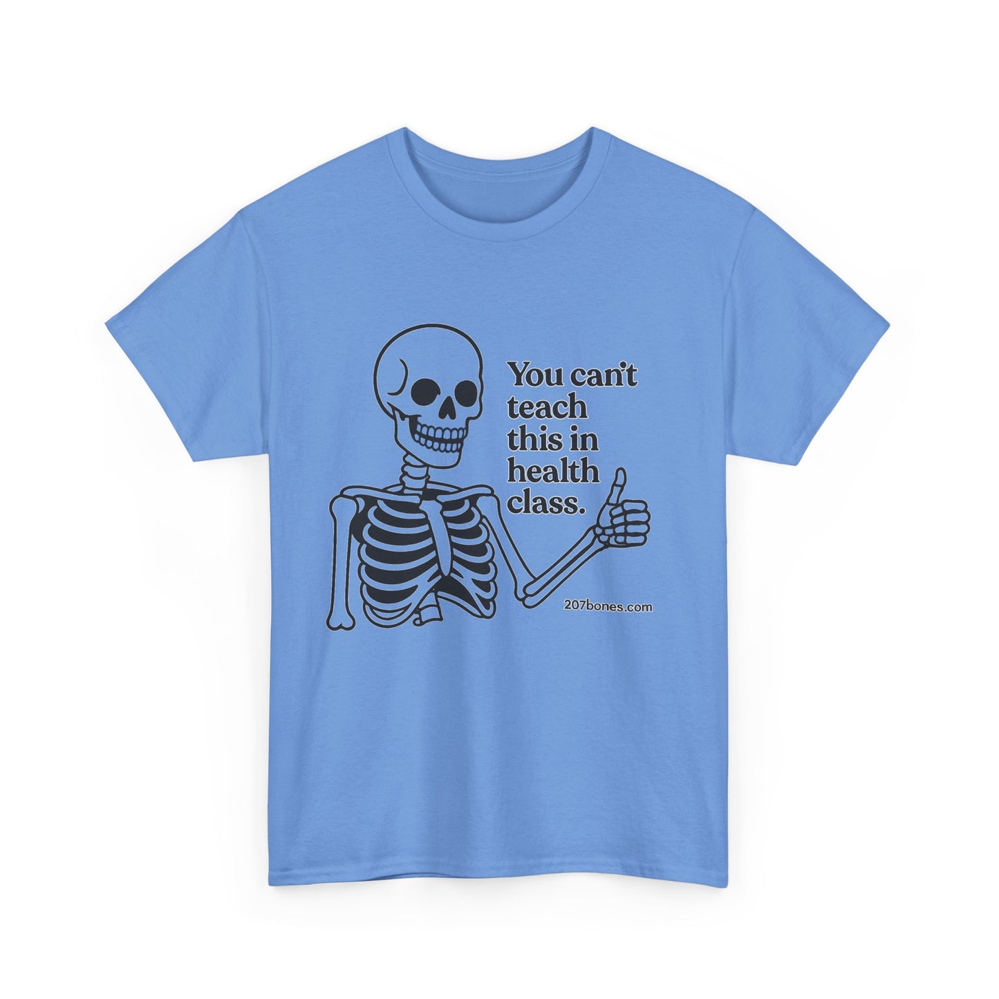 Funny Skeleton Health Class Tee, Unisex Humor Shirt, Halloween Costume, Teacher Gift, Quirky Everyday Wear, Medical Student Apparel