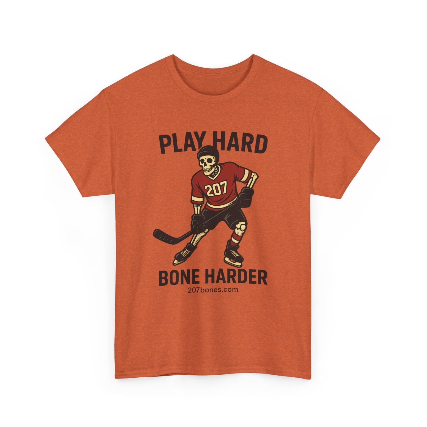 Play Hard Bone Harder Unisex Tee, Sports Shirt, Ice Hockey Fan Gift, Casual Wear, Team Spirit Shirt, Athletic Apparel