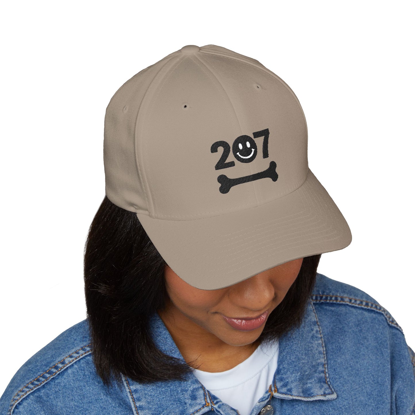 Smiley Bone Cap, Embroidered Baseball Hat for Dog Lovers, Casual Summer Accessory, Gift for Pet Owners, Trendy Dad Hat