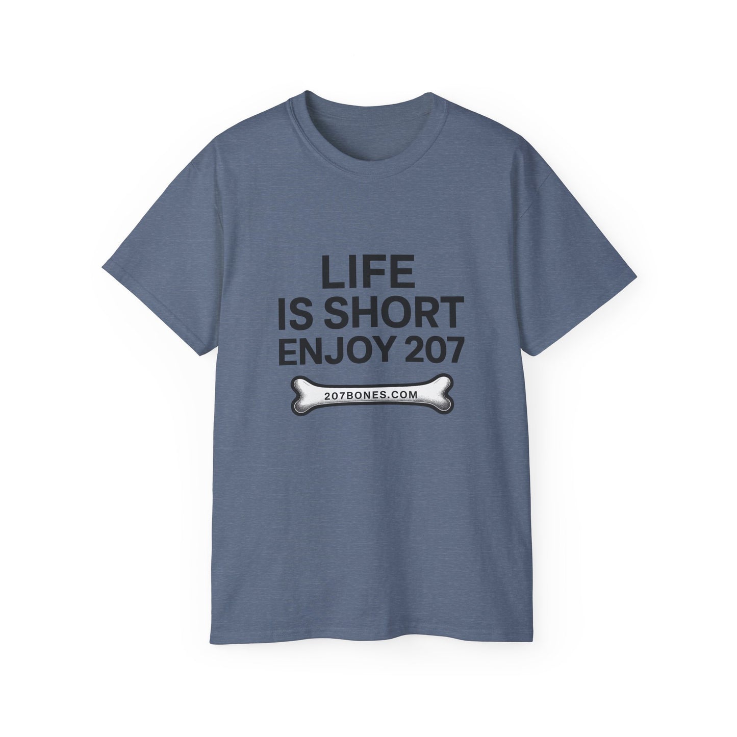 Life is Short Enjoy 207 Unisex Cotton Tee, Funny Quote Shirt, Gift for Pet Lovers, Casual Wear, Birthday Gift, Summer Tee