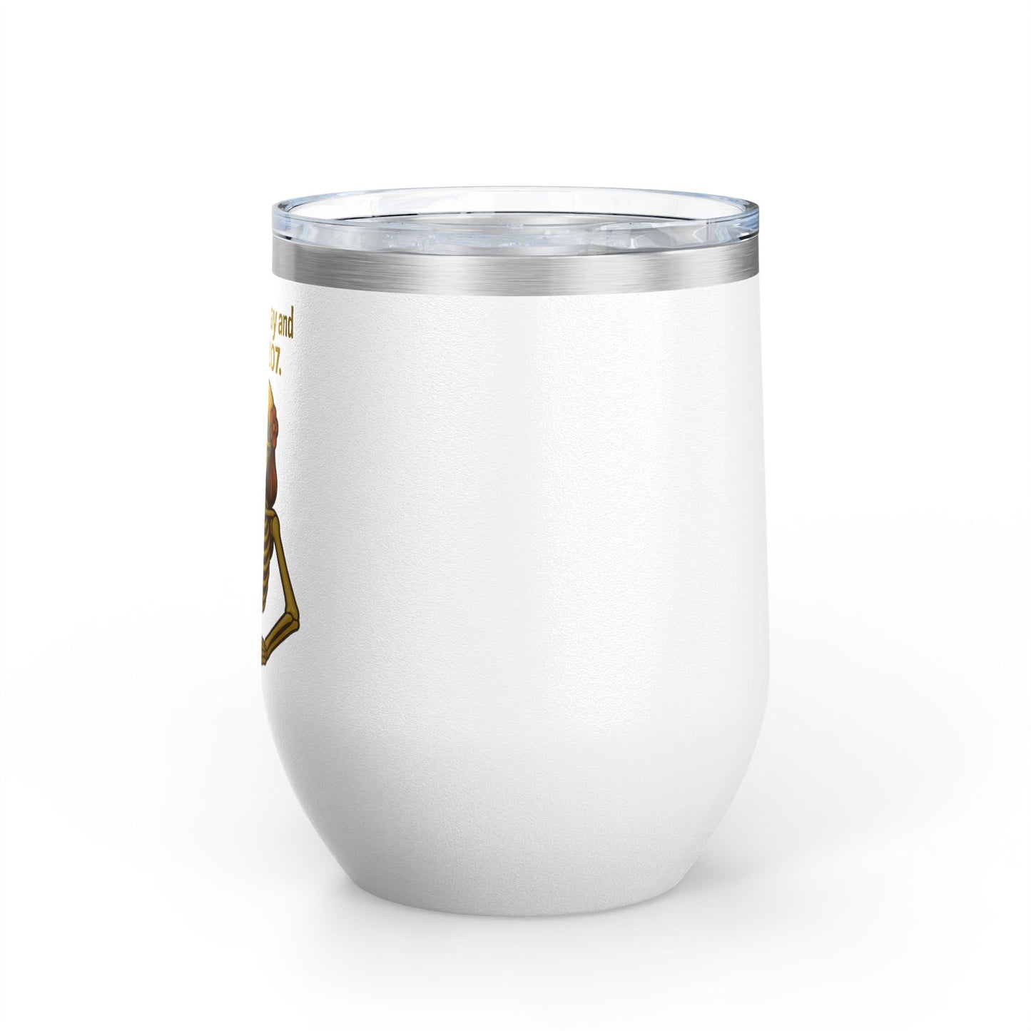 Chardonnay Skeleton Wine Tumbler, Fun Gift for Wine Lovers, Perfect for Parties, Outdoor Events, Drinkware for Celebrations