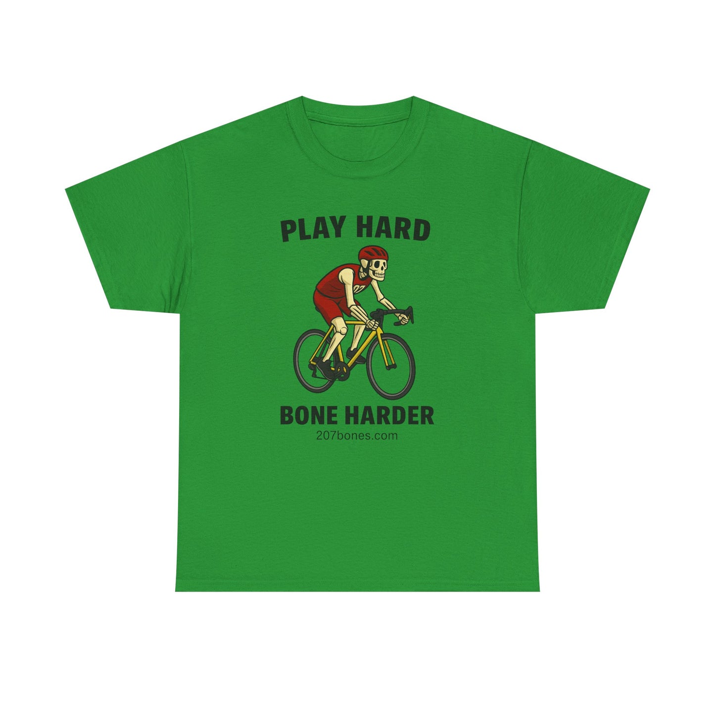 Unisex Cycling Tee - Play Hard Bone Harder