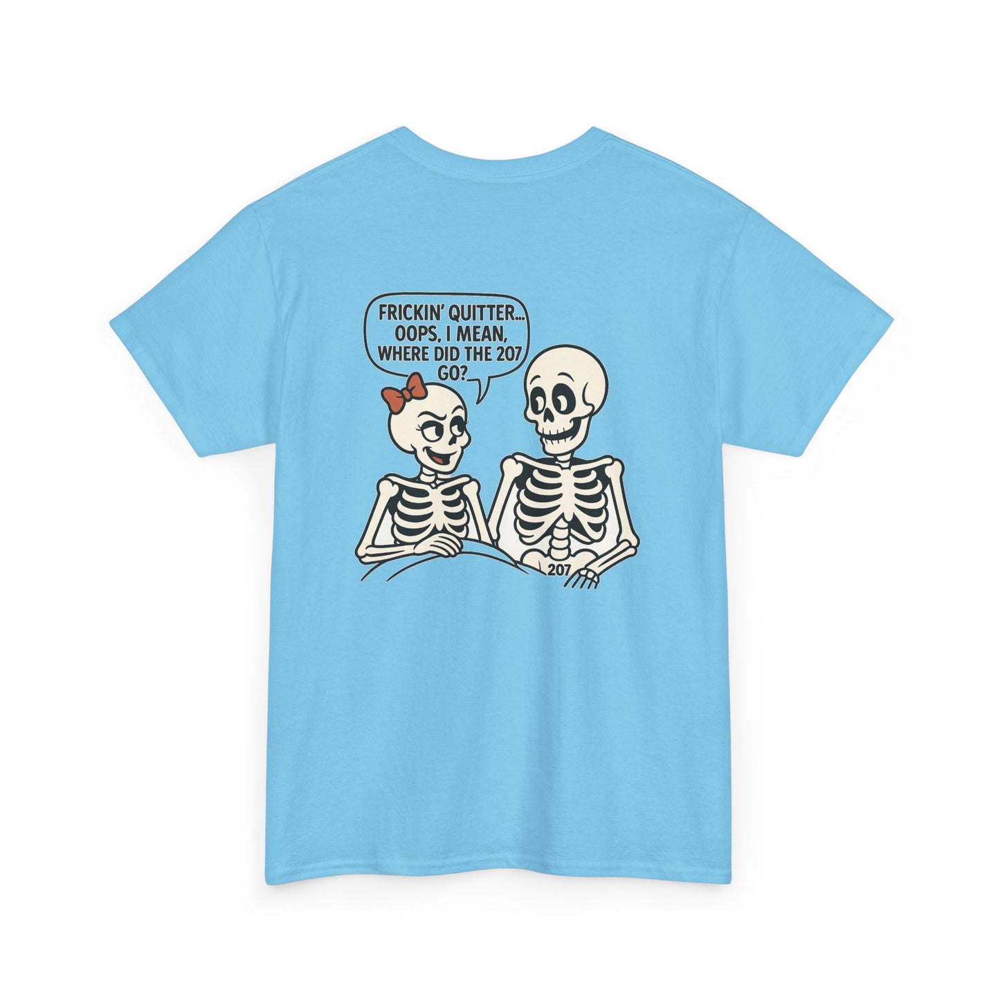 Funny Skeleton Graphic Tee, Unisex Heavy Cotton Shirt, Halloween Apparel, Quirky Gift, Casual Style, Spooky Season Wear
