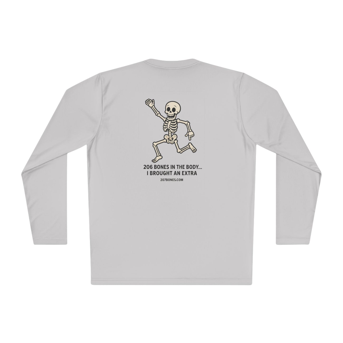 Skeleton Graphic Long Sleeve Tee, Fun Casual Shirt, Unique Gift for Halloween, Unisex Apparel, Jokes and Humor Tee