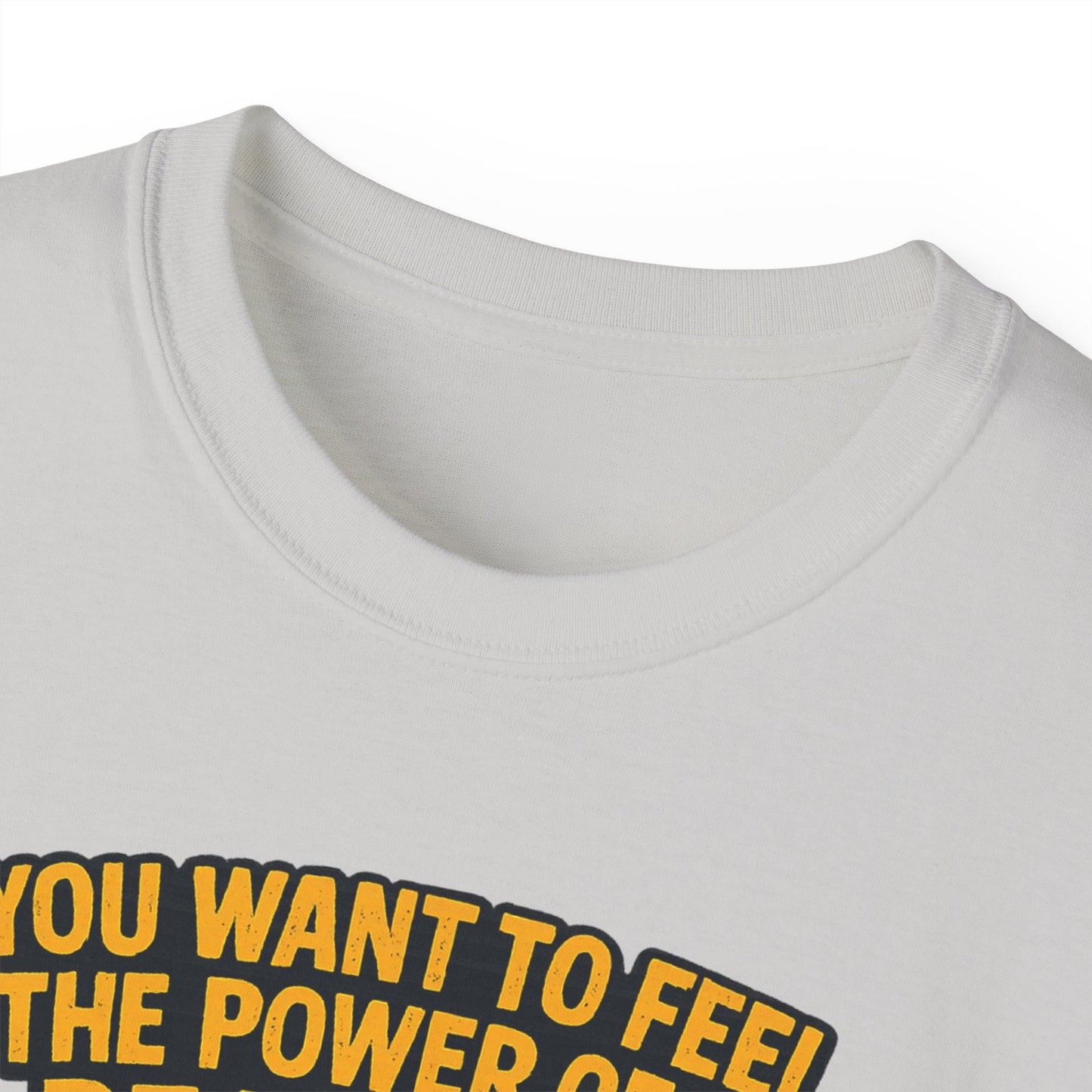 Unisex Motorcycle Theme Tee - Feel the Power Tee, Casual T-Shirt, Halloween Costume Top, Biker Gift, Fun Skull Shirt