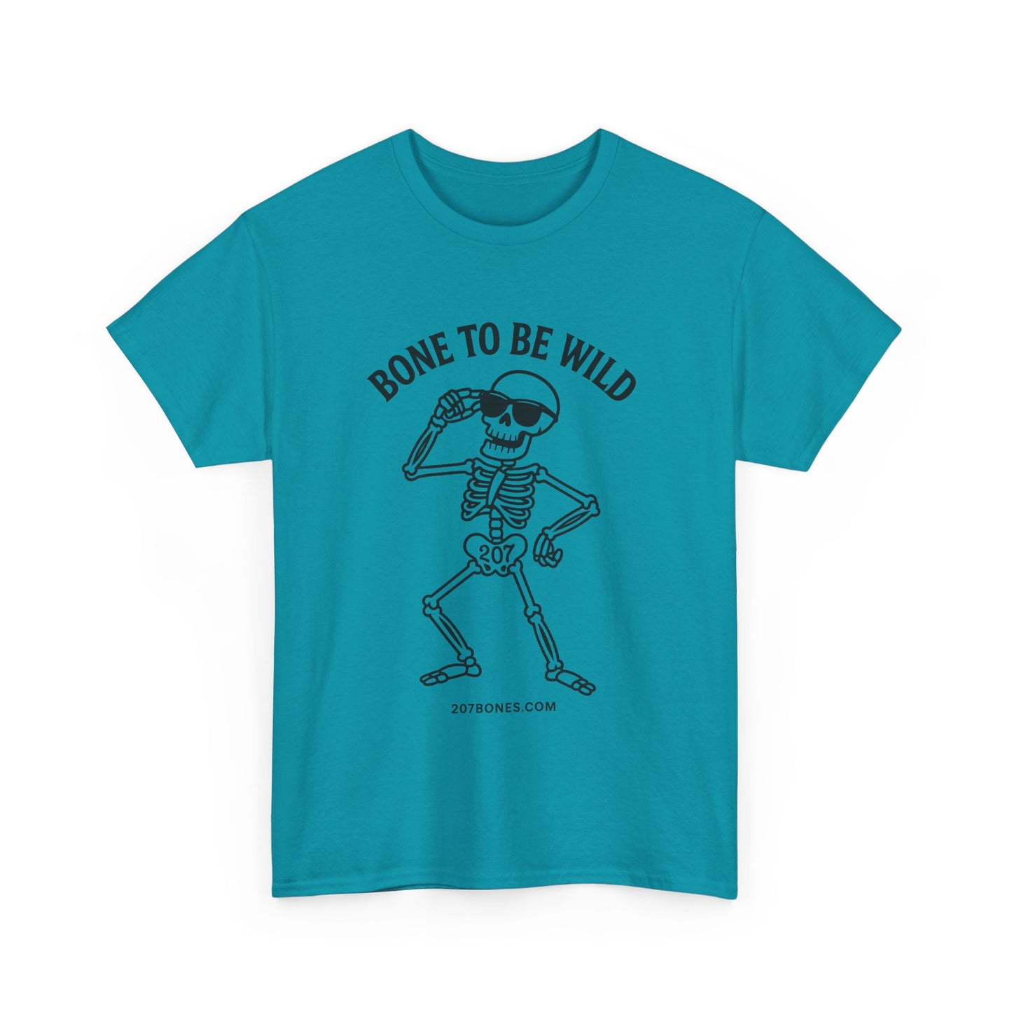 Bone to Be Wild Skeleton Tee, Unisex Cotton Shirt, Festival Wear, Halloween Shirt, Casual Summer Top