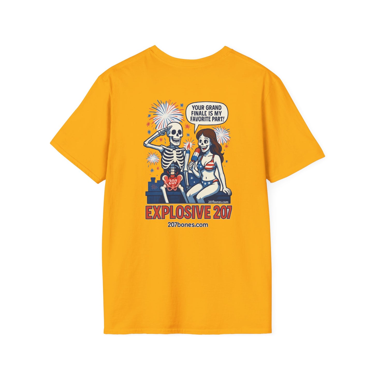Explosive 207 Unisex Softstyle T-Shirt, Fun Graphic Tee, Halloween Costume, Party Shirt, Unisex Tee, Summer Wear, Casual Outfit