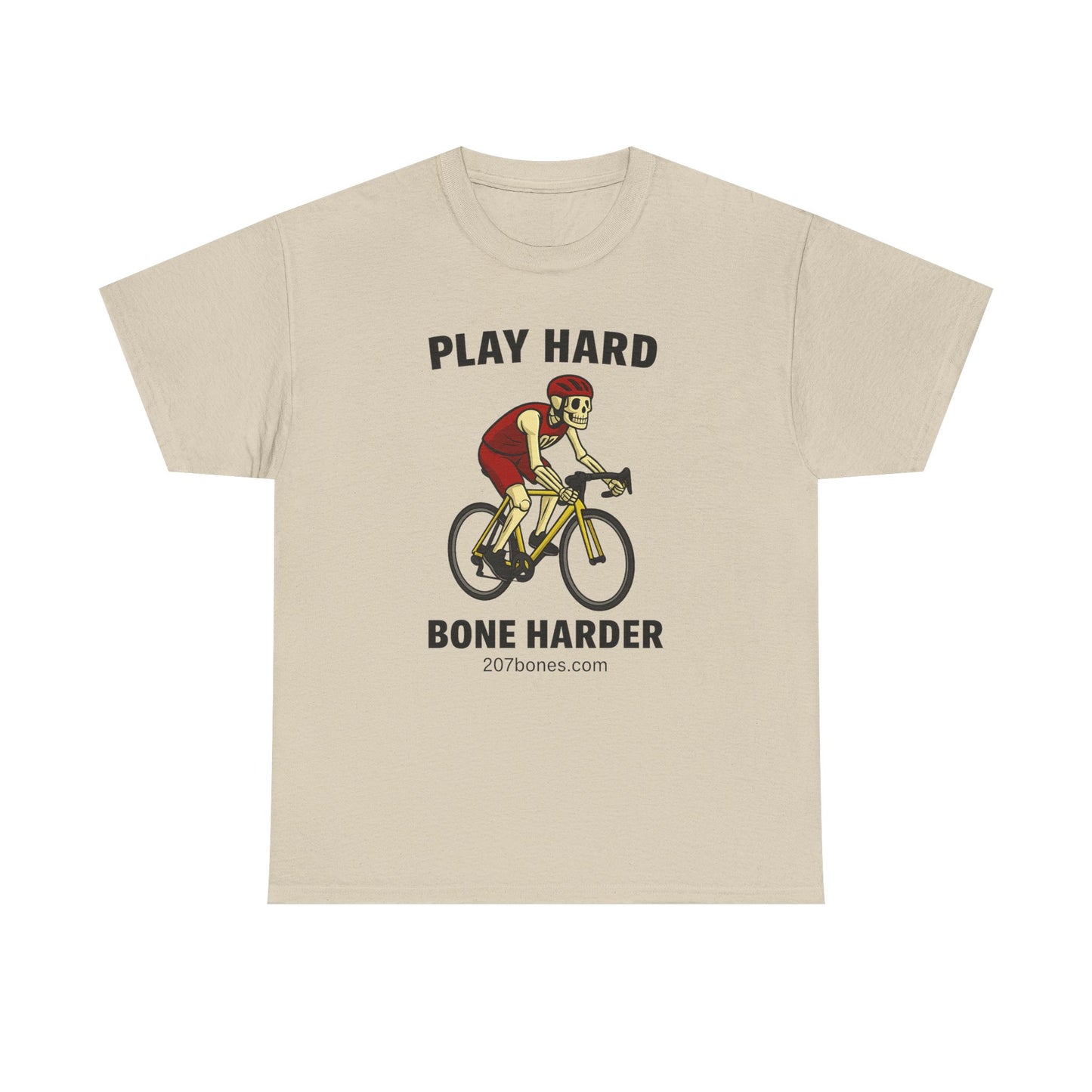 Unisex Cycling Tee - Play Hard Bone Harder