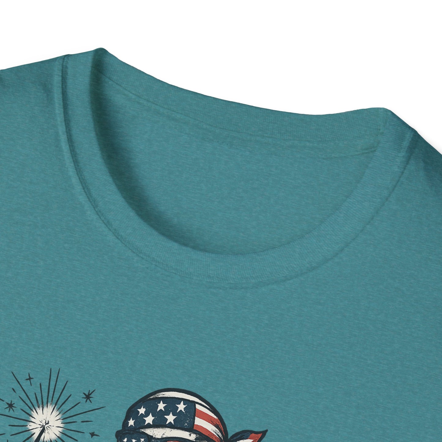 Patriotic Skeleton T-Shirt, Red White and Bone Shirt, Unisex Halloween Tee, Independence Day Gift, Fun Casual Apparel