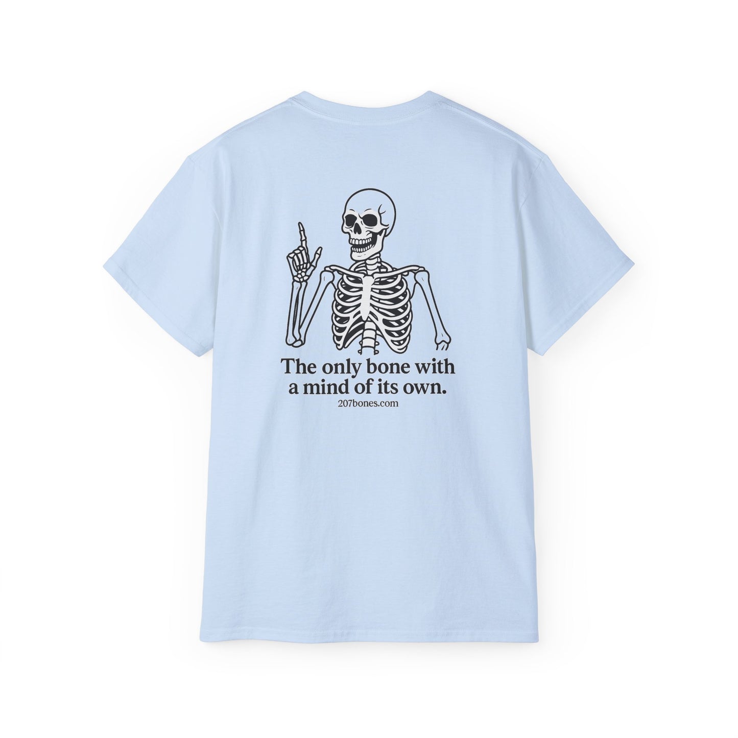 Humorous Skeleton Graphic Tee, Unisex Cotton Shirt, Funny Halloween Gift, Casual Wear, Unique Party Top, Skeleton Bone Humor Shirt