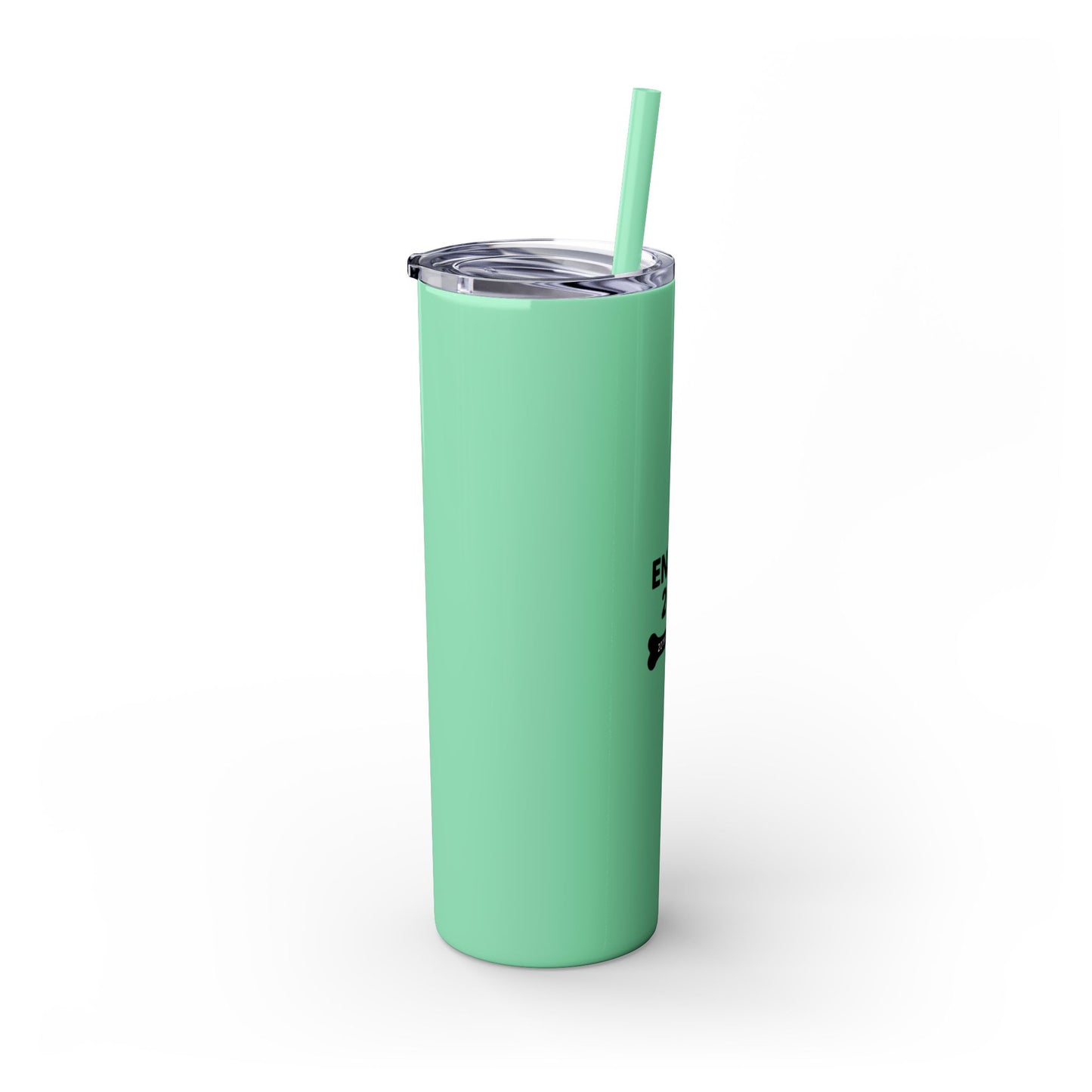 Personalized Skinny Tumbler with Straw, Perfect for Dog Lovers, Enjoy 207, Travel Mug, Gift Idea, Customized Drinkware