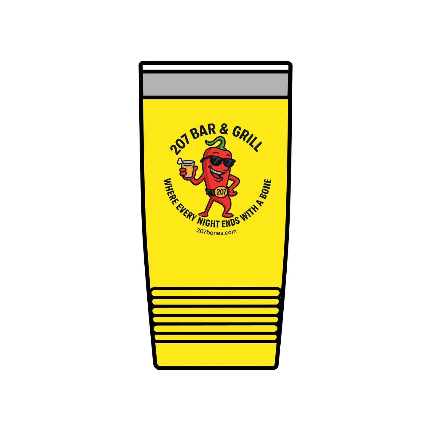 Fun Insulated Tumbler for Bar Lovers, 20oz Drinkware for Parties, Restaurants, Gifts, Tailgating, and BBQs