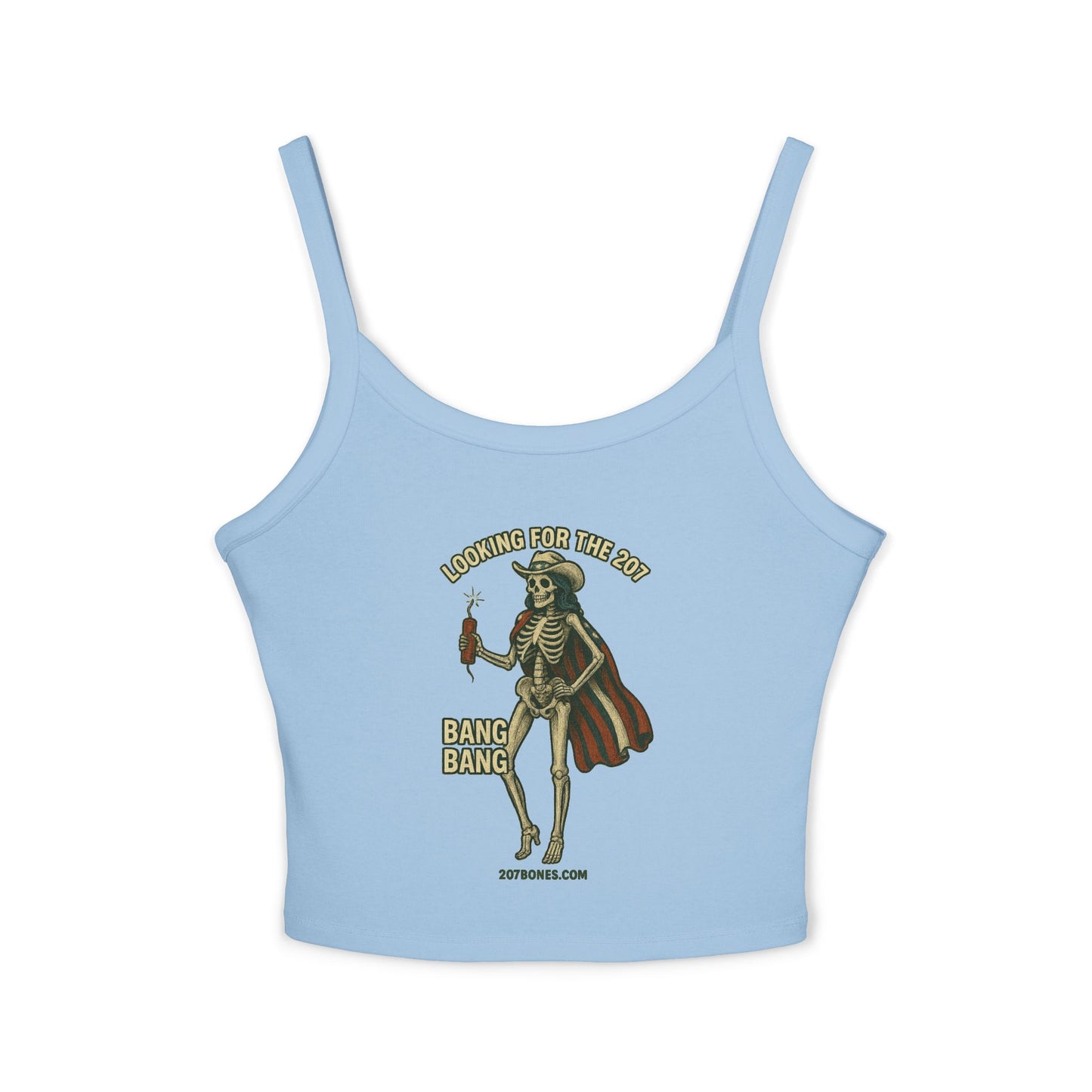 Skeleton Graphic Tank Top, Women's Spaghetti Strap Top, Halloween Apparel, Summer Fashion, Party Outfit, Casual Wear