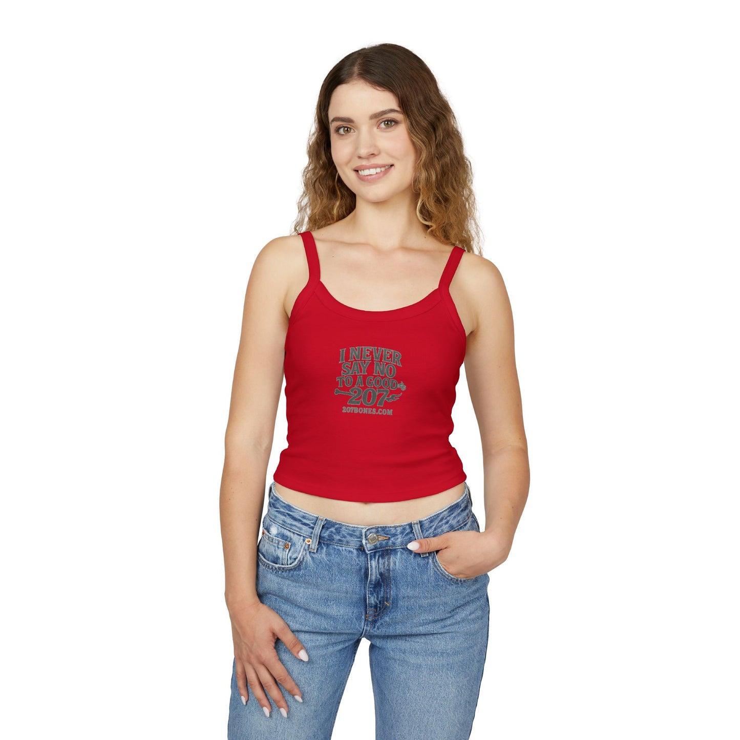 Trendy Women's Spaghetti Strap Tank Top - Summer Vibes, Casual Wear, Gift for Her, Beach Days, Graphic Tee