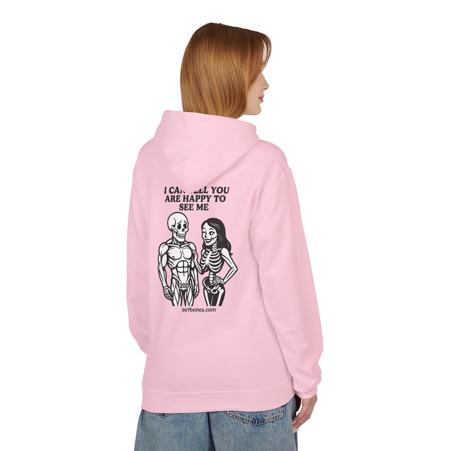 Skeleton Humor Hoodie, Unisex Funny Hoodie, Softstyle Fleece, Halloween Apparel, Gift for Him and Her, Comfortable Casual Wear