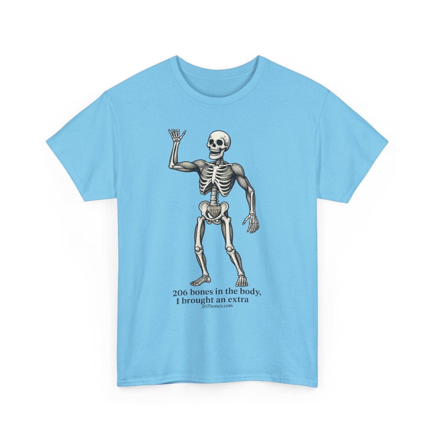 Funny Skeleton Tee for Halloween, Unisex Heavy Cotton Tee, Humor T-Shirt, Perfect for Parties and Costumes, Quotes Shirt, Gift Idea