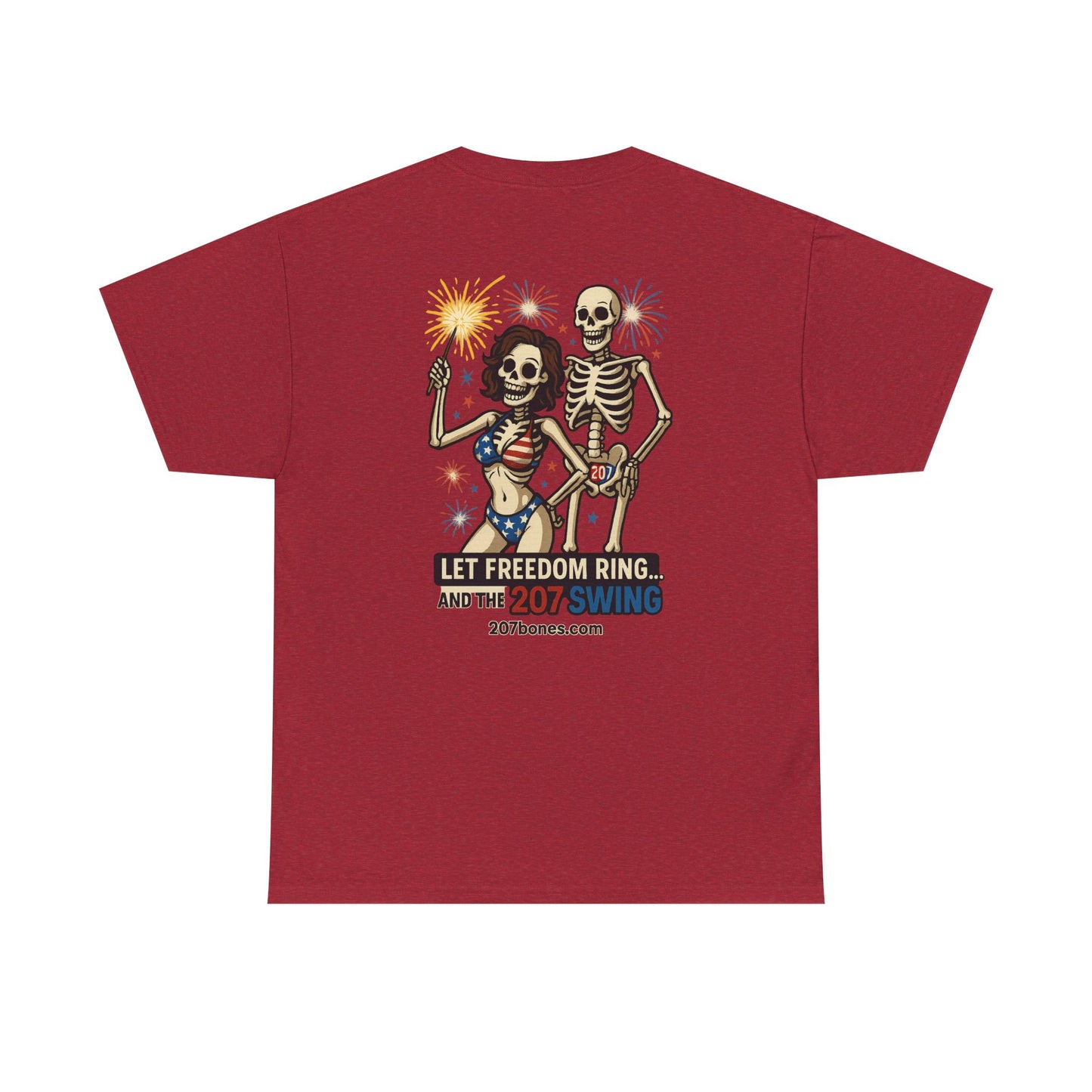 Patriotic Skull Tee, Unisex Cotton Shirt, Funny 4th of July Gift, Unique Graphic T-Shirt, Casual Summerwear