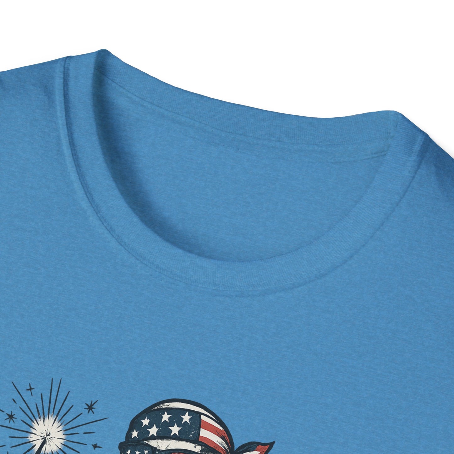 Patriotic Skeleton T-Shirt, Red White and Bone Shirt, Unisex Halloween Tee, Independence Day Gift, Fun Casual Apparel