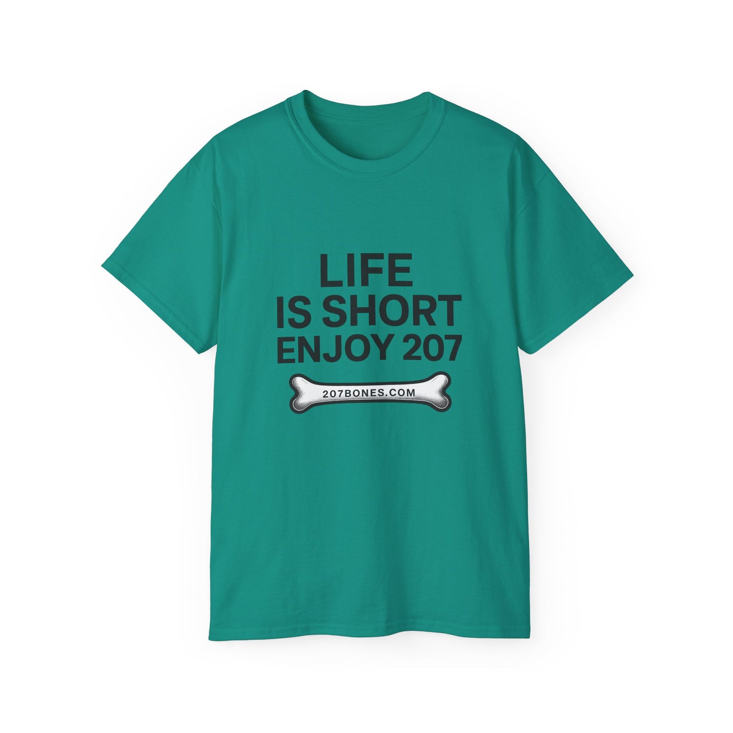 Life is Short Enjoy 207 Unisex Cotton Tee, Funny Quote Shirt, Gift for Pet Lovers, Casual Wear, Birthday Gift, Summer Tee