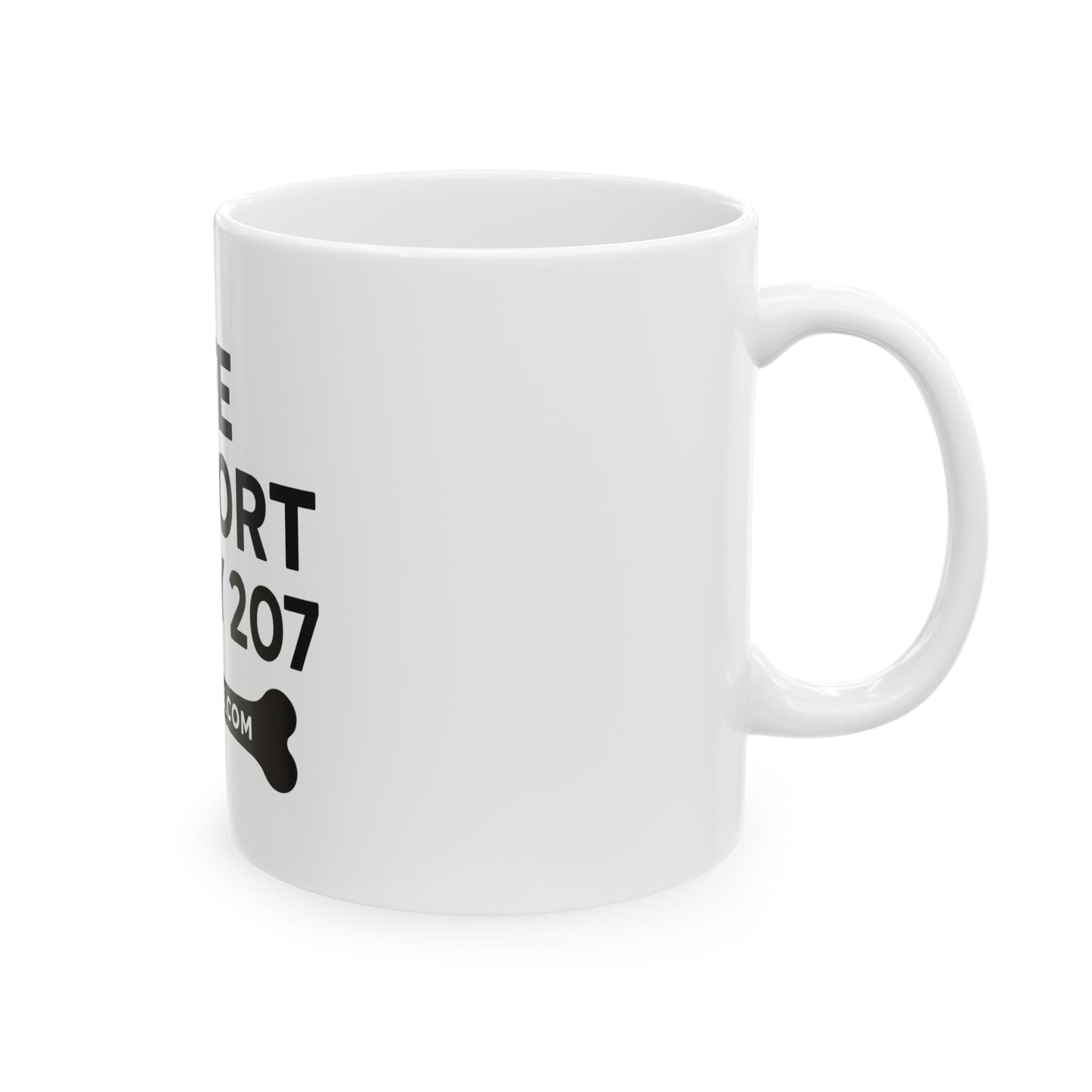 Life is Short Enjoy 207 Ceramic Mug - Funny Gift for Coffee Lovers, Inspirational Drinkware, Office Mug, Home Decor, Dog Theme