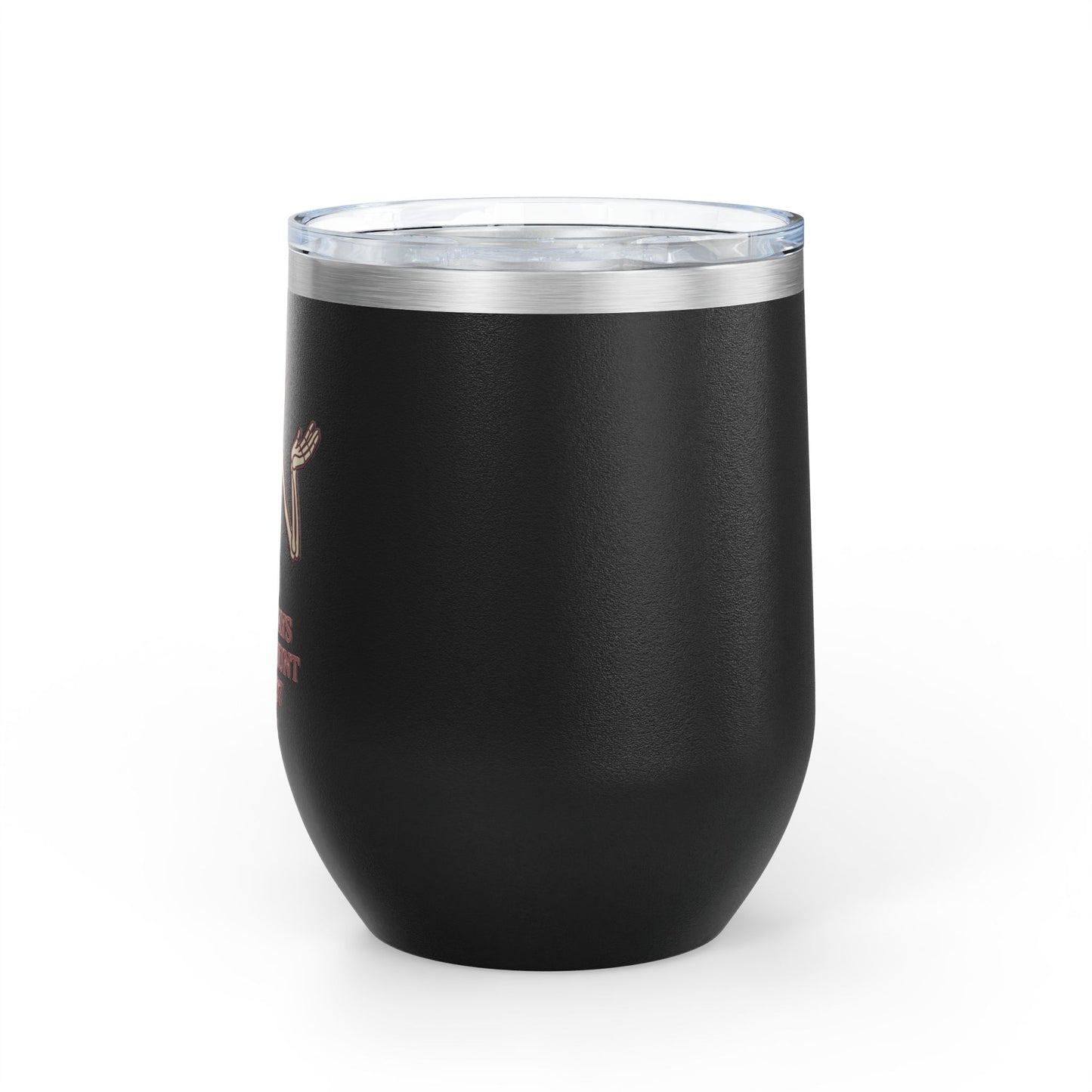 Spooky Skeleton Wine Tumbler, Halloween Gift, Funny Wine Cup, 12oz Wine Glass, Unique Party Favor, Fall Celebration
