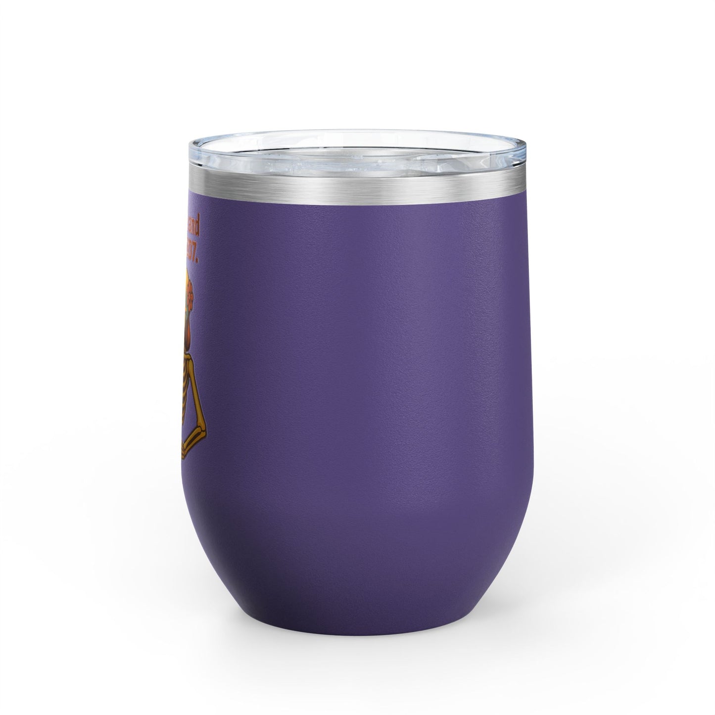 Whimsical Wine Tumbler, Fun Skeleton Design, Perfect for Parties, Gifts for Wine Lovers, Unique Drinkware for Celebrations