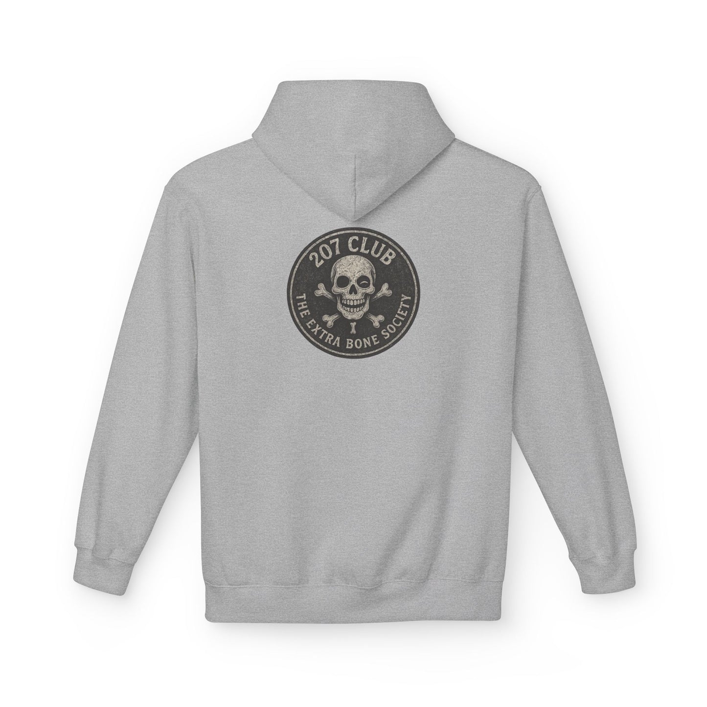 Kiss & Skull Graphic Fleece Hoodie - Trendy Unisex Sweatshirt for Casual Wear, Halloween, Party, Street Style, Gifts
